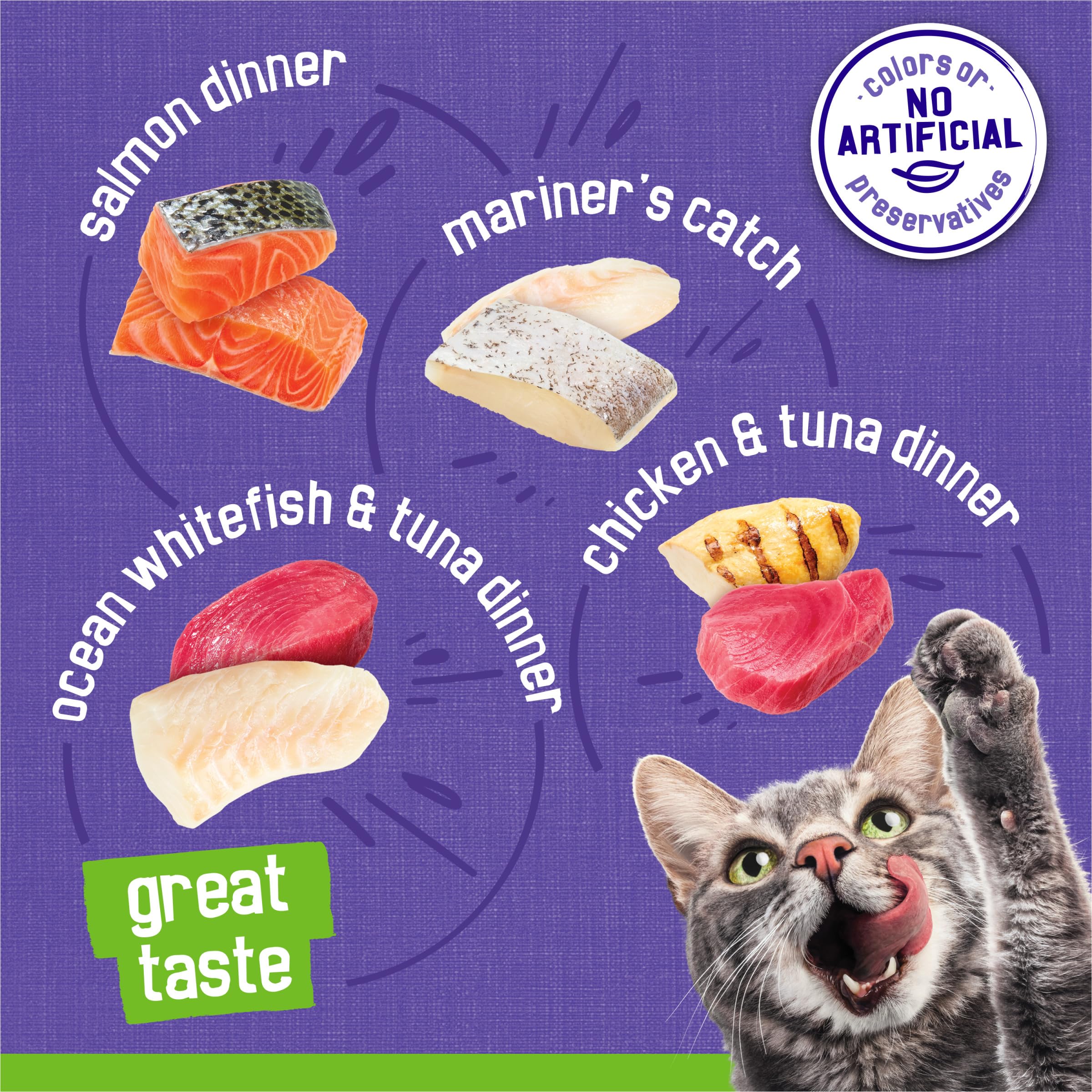 Friskies Pate Wet Cat Food Variety Pack, Seafood & Chicken, 5.5 oz Cans, Pack of 40