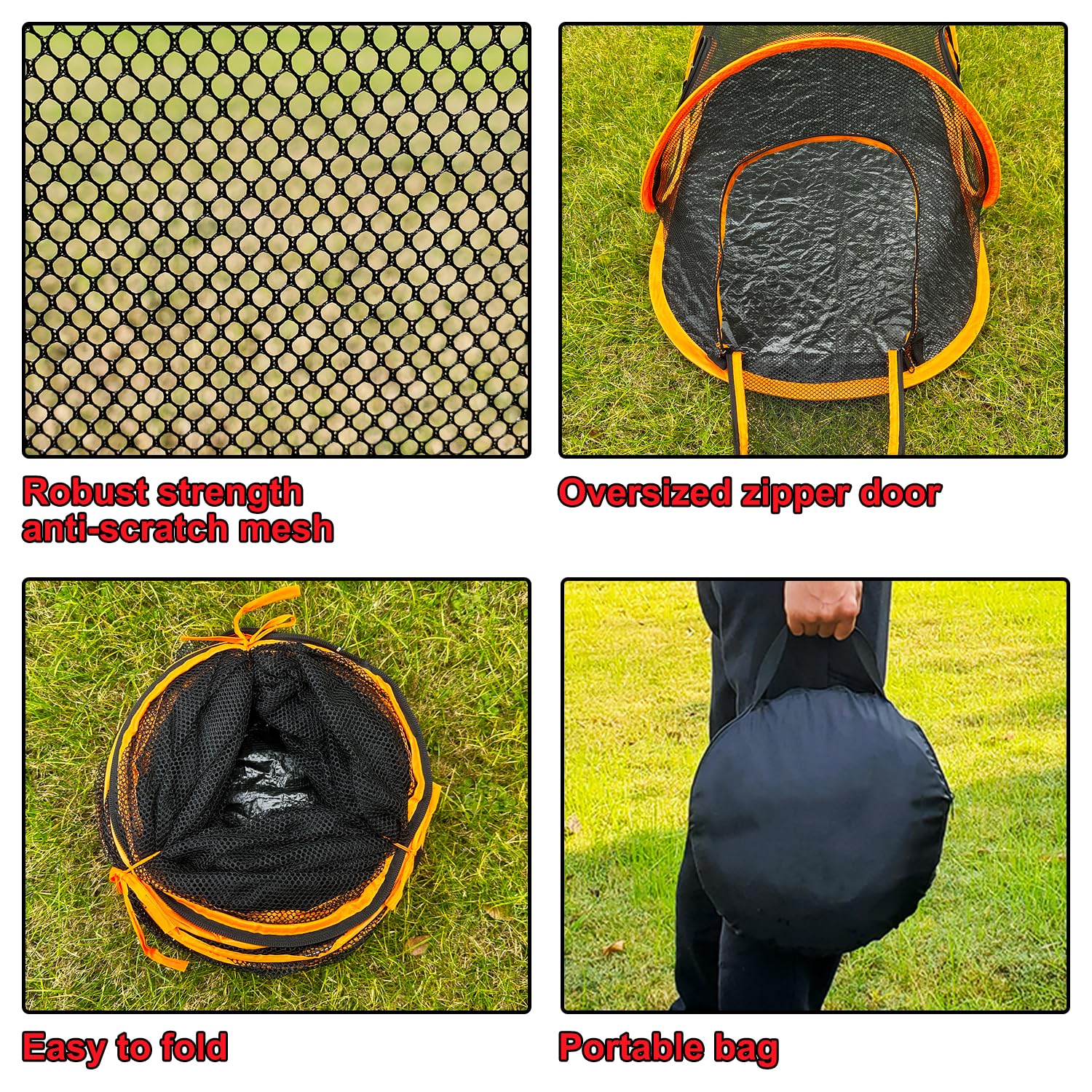 Heyhome Small Animal Playpen Cat Tent For Outside Indoor Pet Enclosure Playground With Waterproof Bottom & Fun Circle Play Tunne