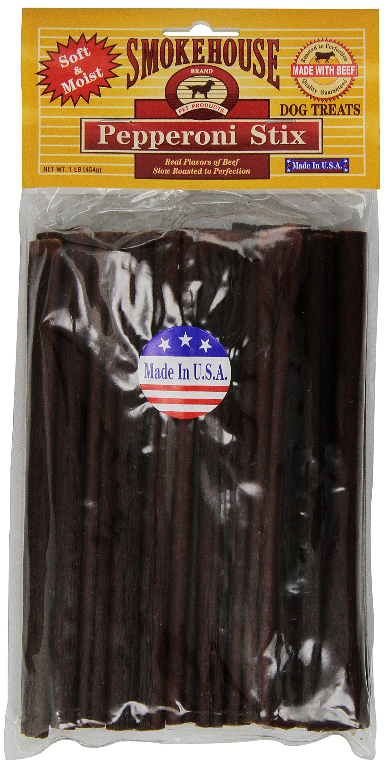 Smokehouse Large 8 Inch Pepperoni Stix Dog Treats, 16-Ounce