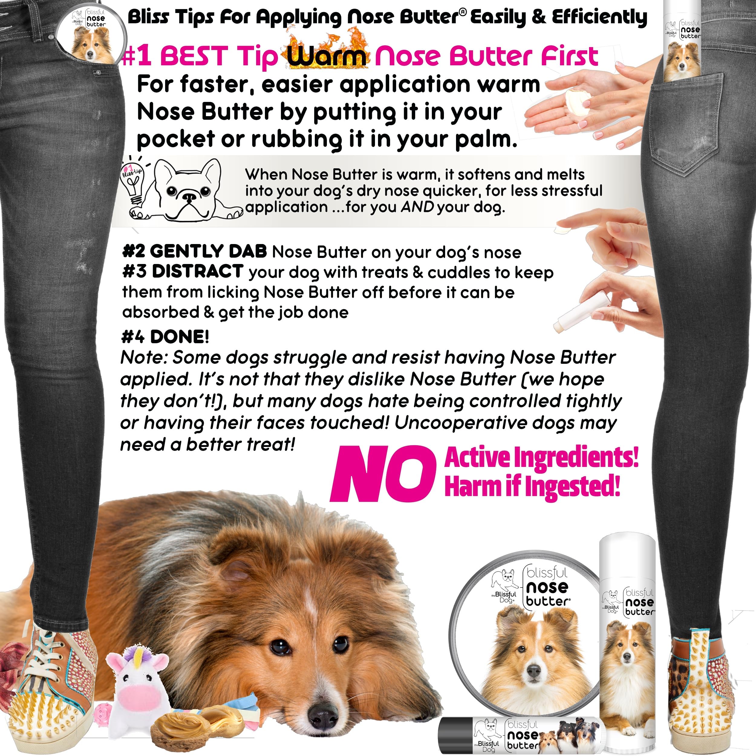 The Blissful Dog Shetland Sheepdog Unscented Nose Butter - Dog Nose Butter, 2 Ounce