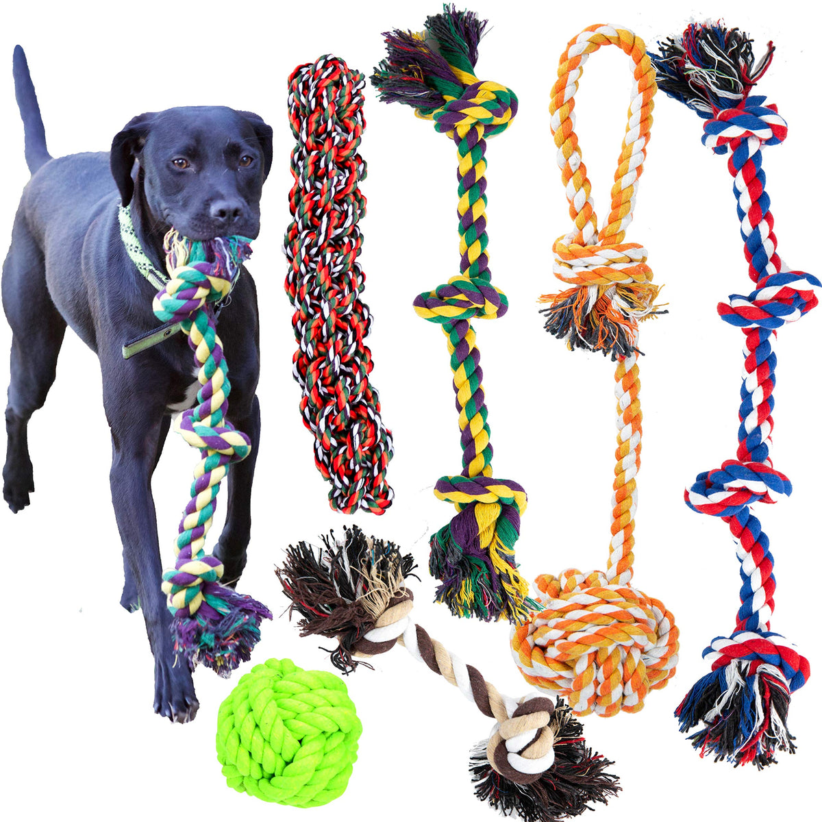 Youngever Dog Rope Toys, Puppy Chew Toys Dog Toys For Medium To Large Dogs (6 Pack)