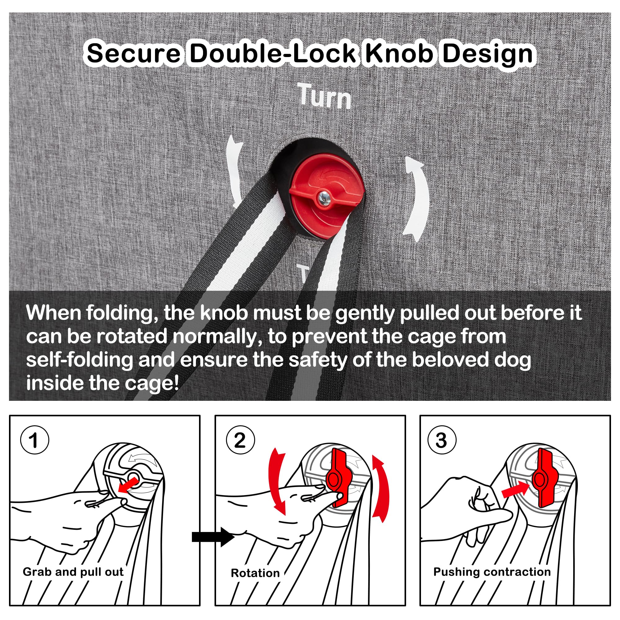 Cozzze Travel Dog Crate - 37 Inch Collapsible Portable Foldable Crates For Large Dogs With Detachable Storage Bag, Removable Pad