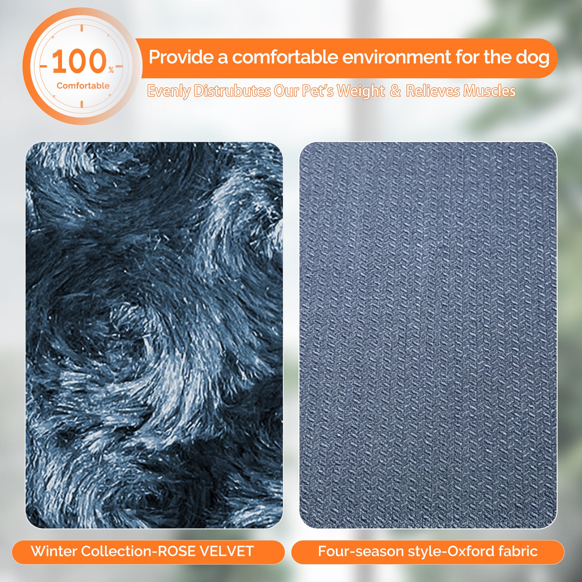 Dog Beds Crate Pad, Dog Bed Mat For Smal Dogs Sleeping, Soft, Durable, Washable & Anti-Slip Crate Pads, Reversible Mat Bed Kenne