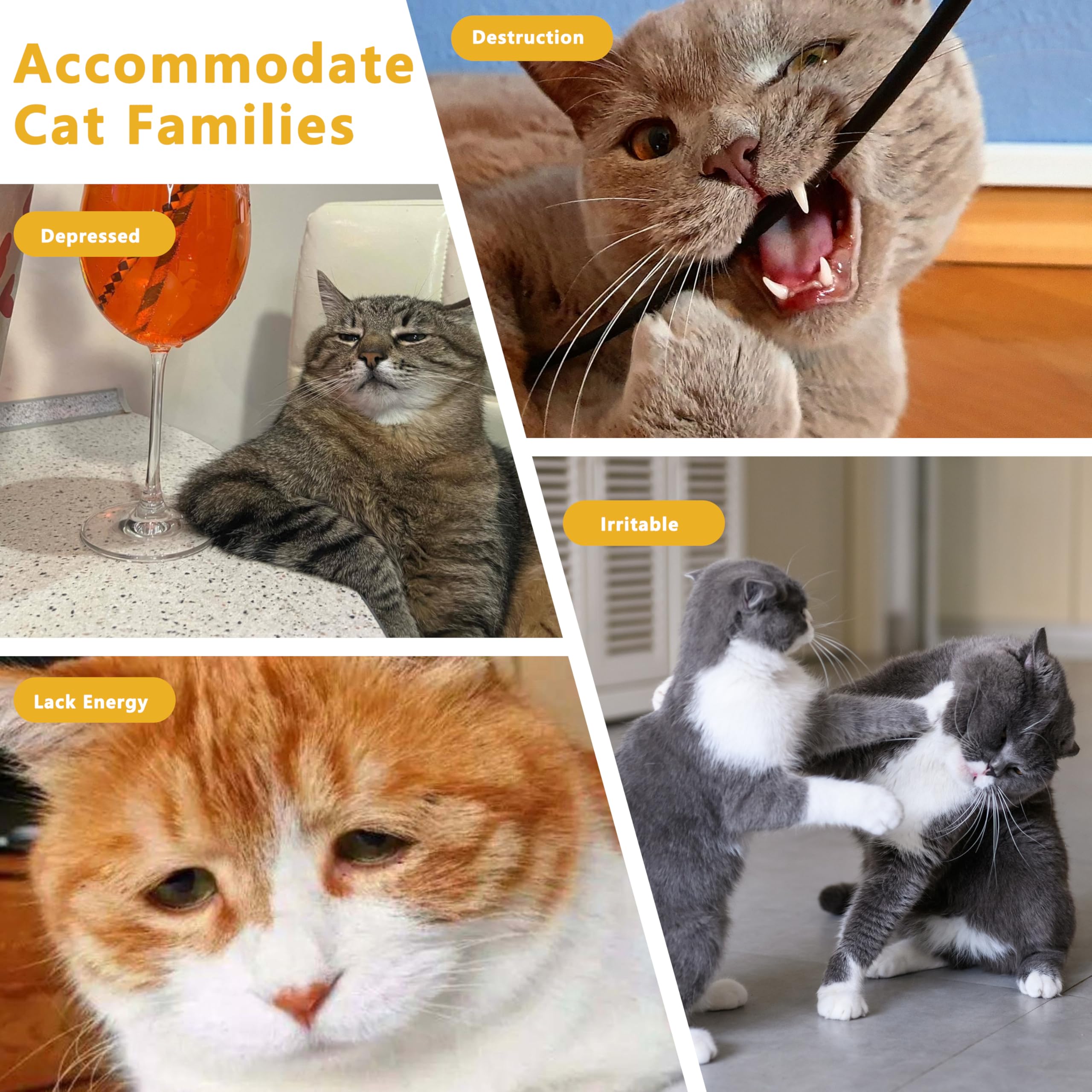 Maiiu 3 Pack Catnip Toys, Soft & Durable Cat Pillows, Crinkle Sound Catnip Toys, Indoor Interactive Cat Kicker Toys, Companion T