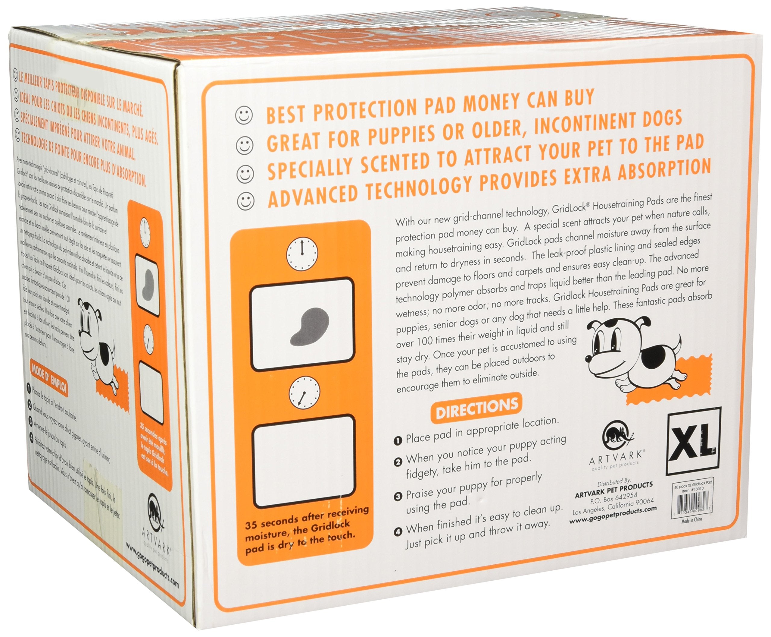 Gogo Pet Products Gridlocks Puppy Pads, X-Large, 40 Pieces