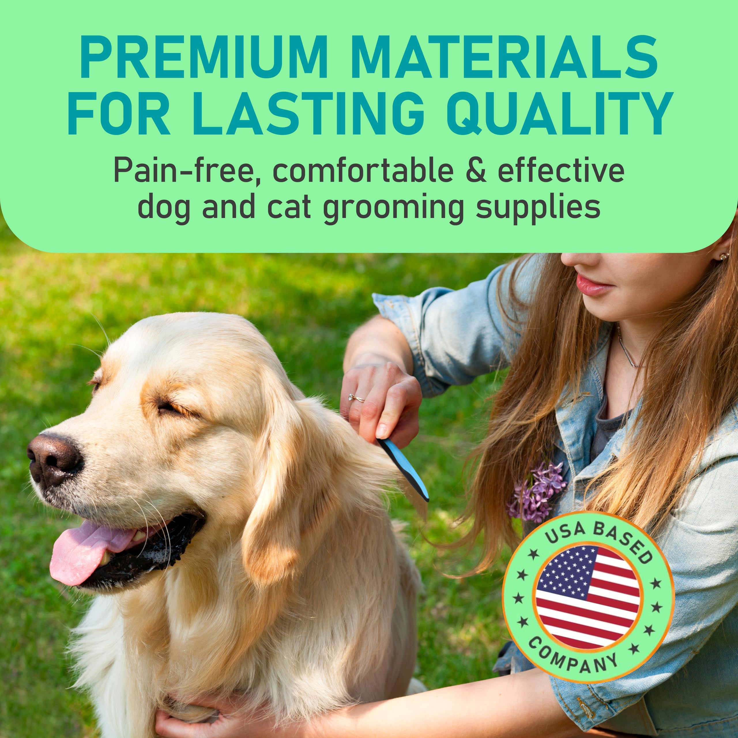 Maxpower Planet Pet Grooming Rake And Dematting Comb For Dogs - Dog Grooming Supplies, Undercoat Rake For Dogs & Cats - Extra-Wi