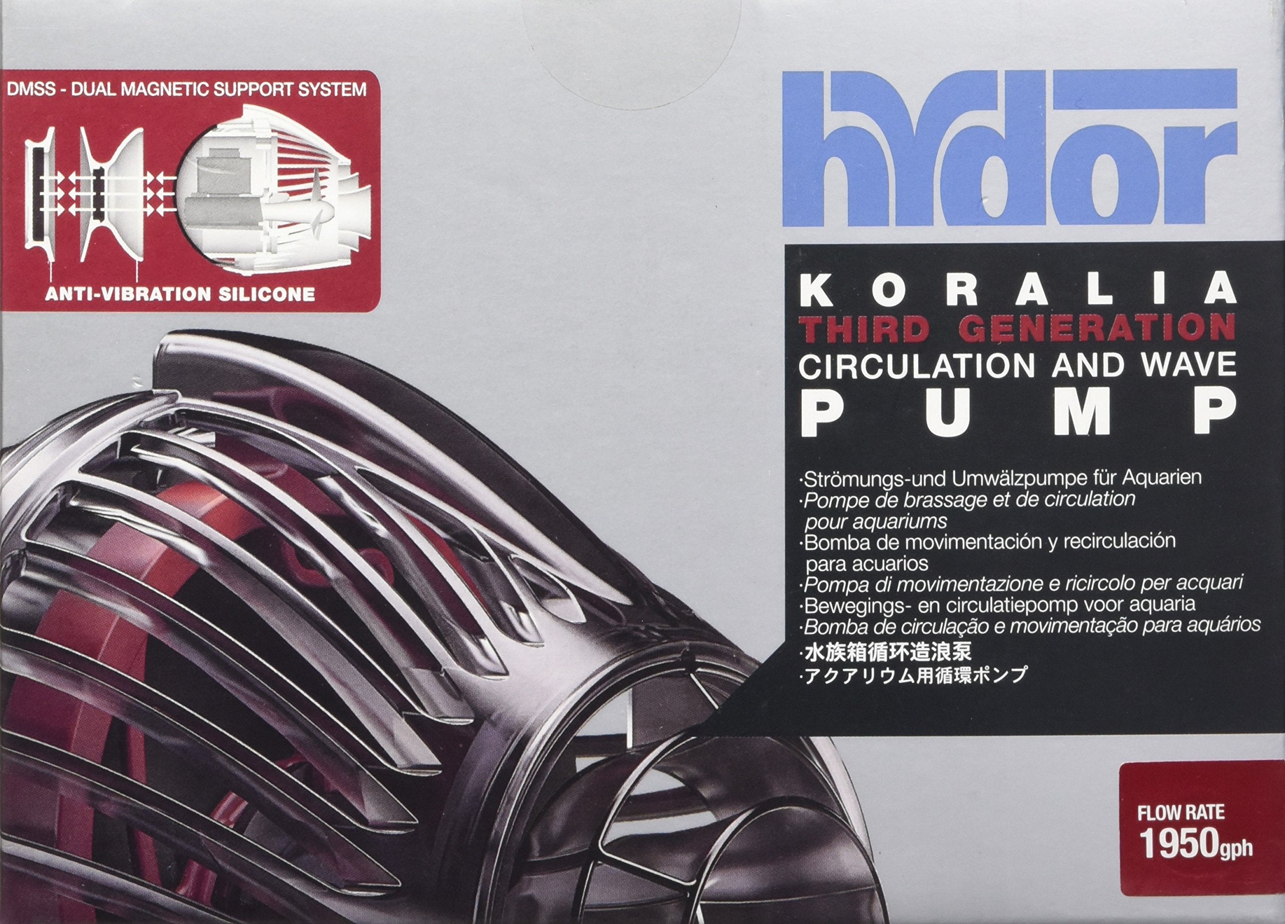 Ferplast Hydor 60701150 Koralia 3G Third Generation Circulation Pump,1950Gph/6.3Watt