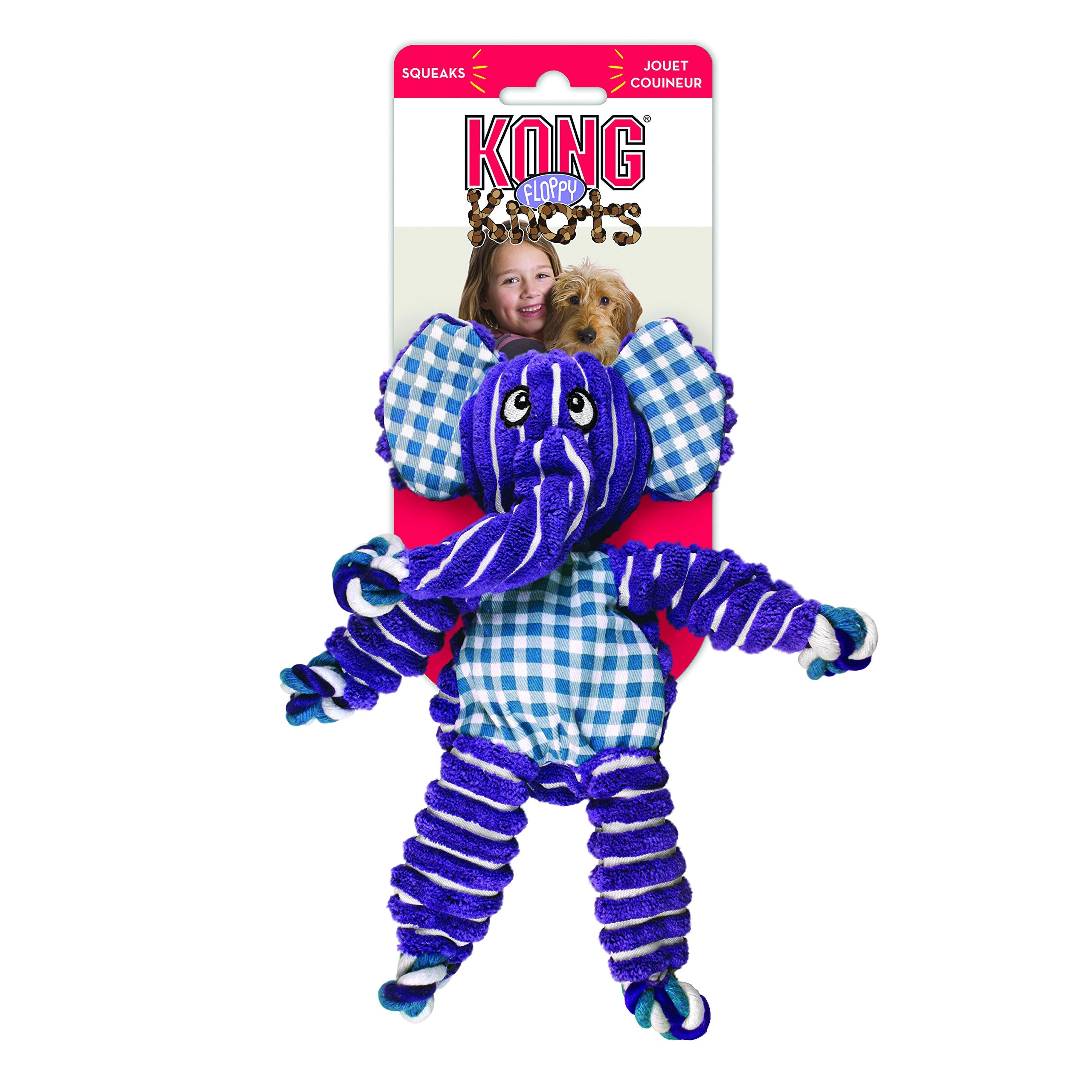 Kong Floppy Knots Elephant, Dog Toy, Small/Medium