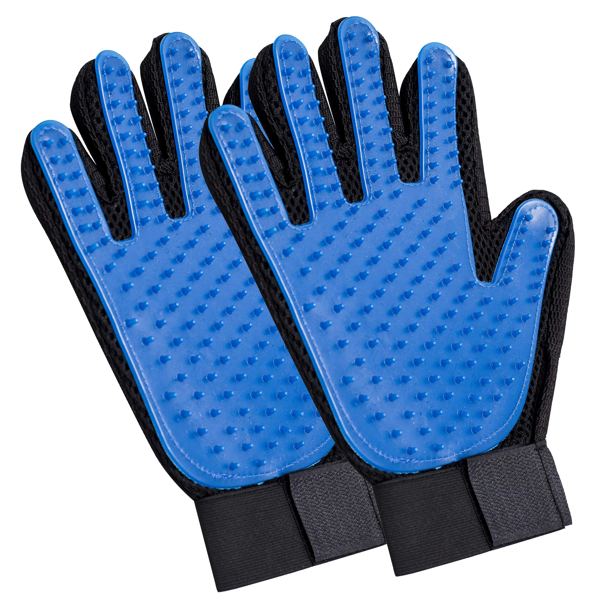 Franklin Sports Pet Supply Shed-Master – Pet Grooming Gloves Gentle De-Shedding – Hair Remover – Dogs & Cats – Long & Short Hair – Furniture Pet Hair Remover Multi