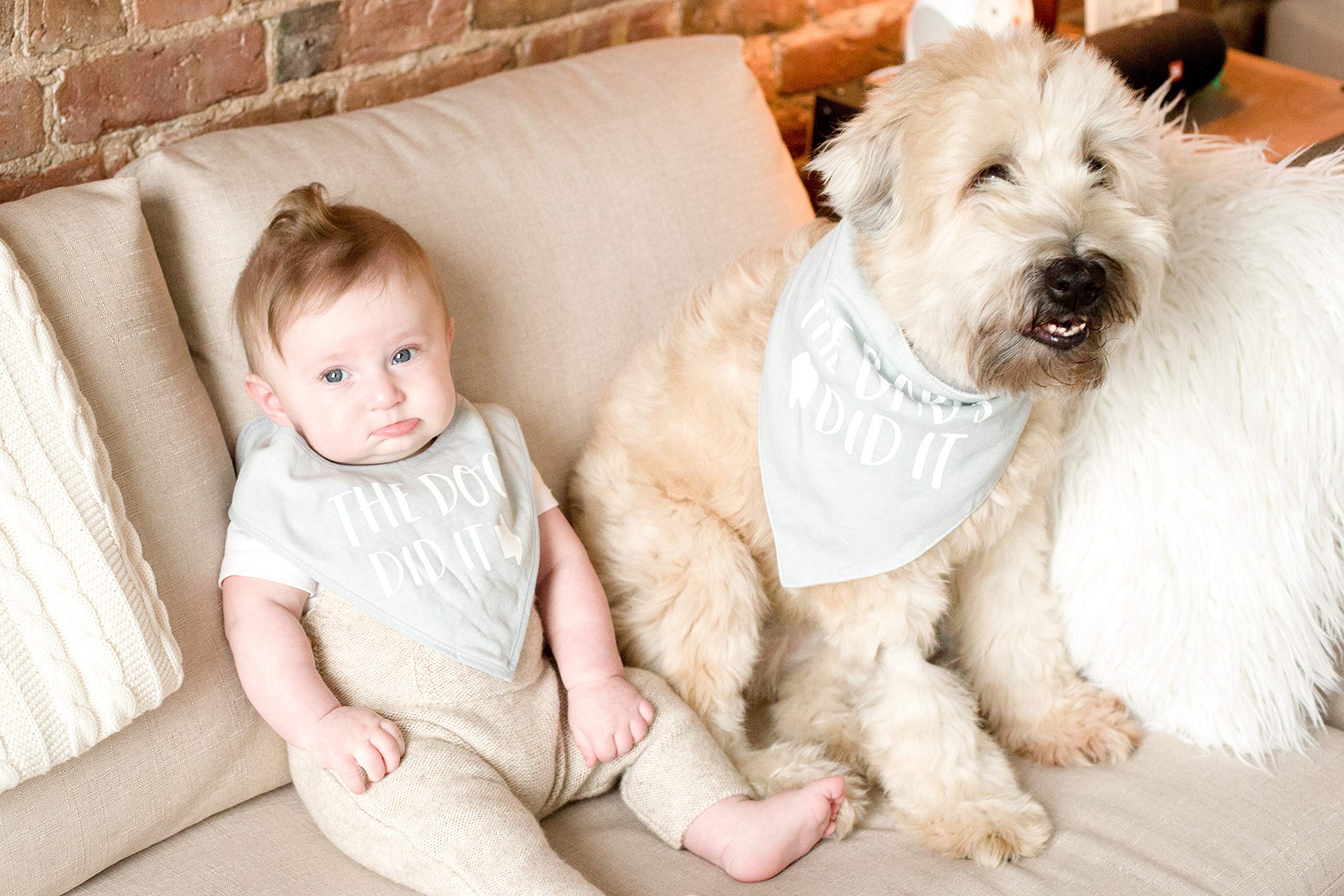 Pearhead Baby And Pet Bib Set, Matching Best Friends Outfits, Gift For Anyone With A Baby And Fur Baby, Baby And Pet Gift Set, G