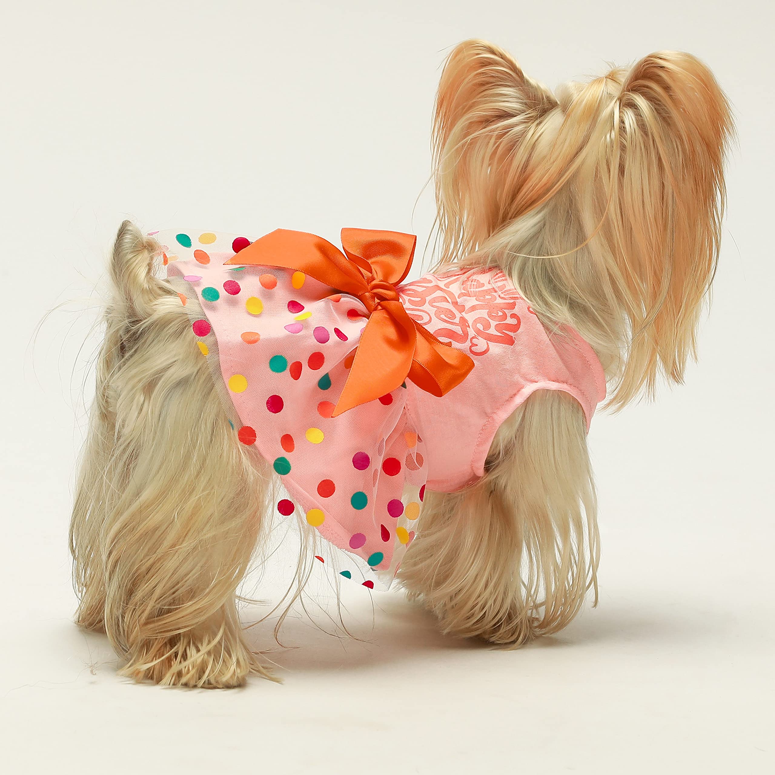 Fitwarm Happy Easter Day Dog Dress 100% Cotton Girl Dog Clothes Easter Bunny Dogs Dresses Pet Apparel Doggie Tutu With Bowknot C