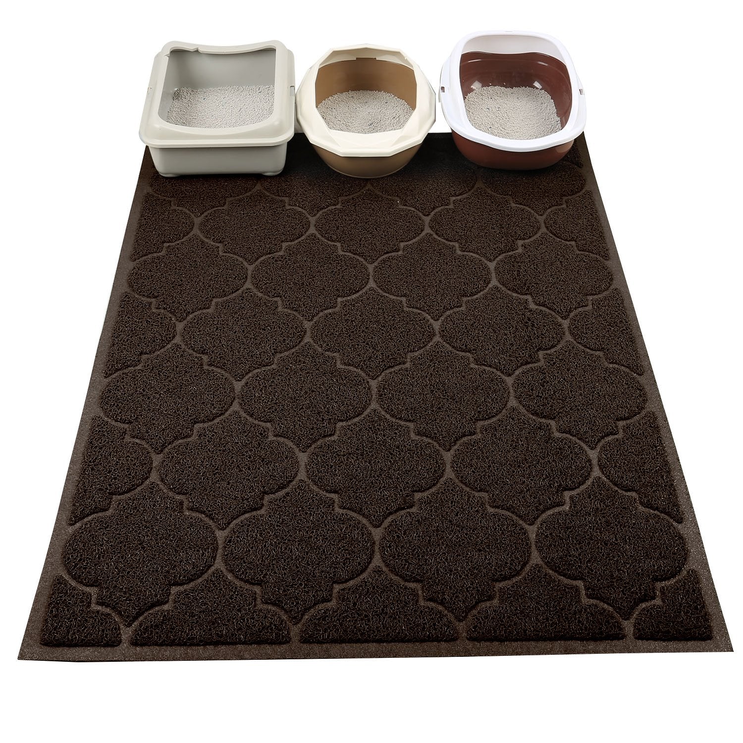 Cat Litter Mat, XL Super Size, Phthalate Free, Easy to Clean, 46x35 Inches, Durable, Soft on Paws, Large Litter Mat.
