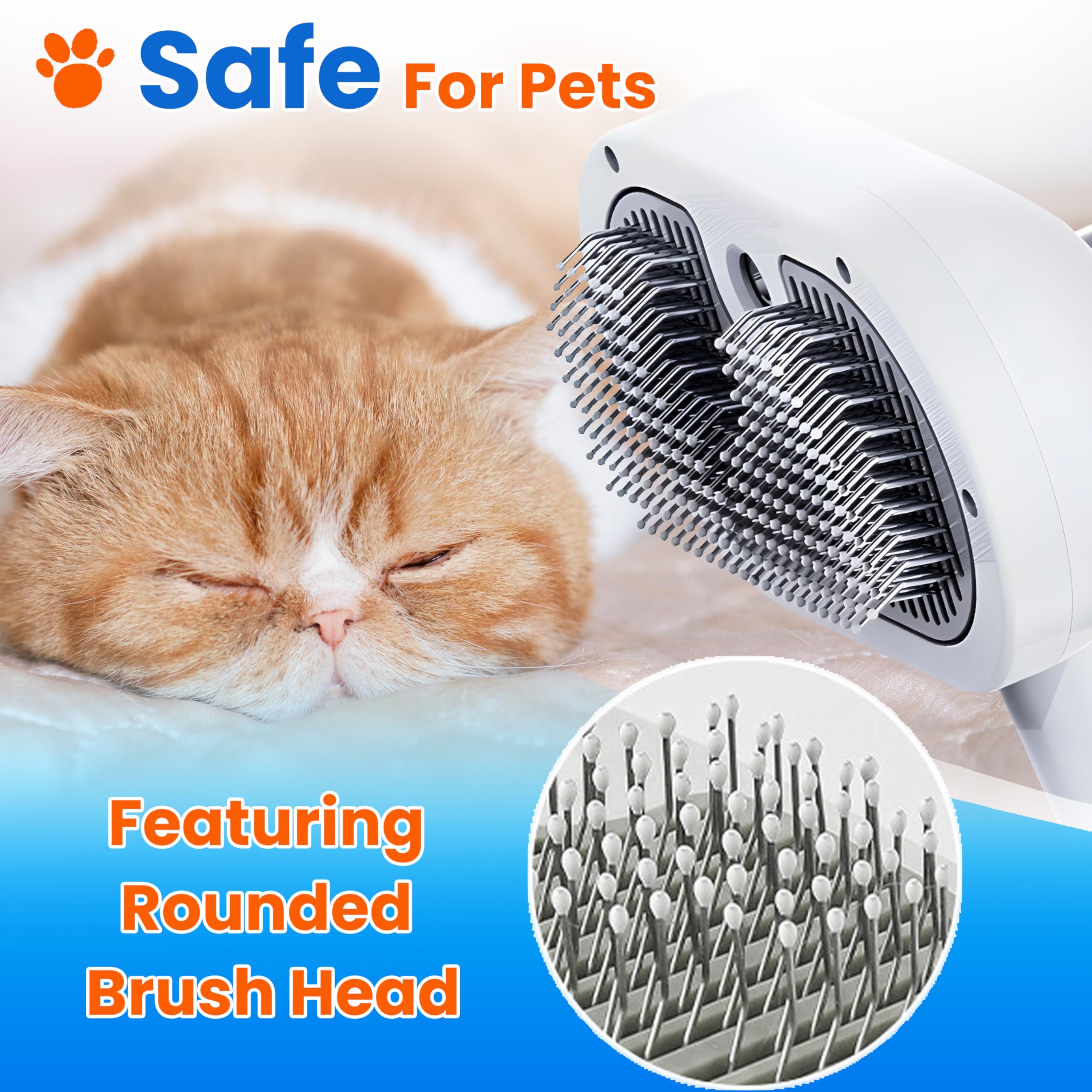 Wikiazon 4 In 1 Cat Steam Brush, Self Cleaning, Anti Static Shedding Spray Comb, Hair Removal, Mist Indoor Steamy Grooming Brush