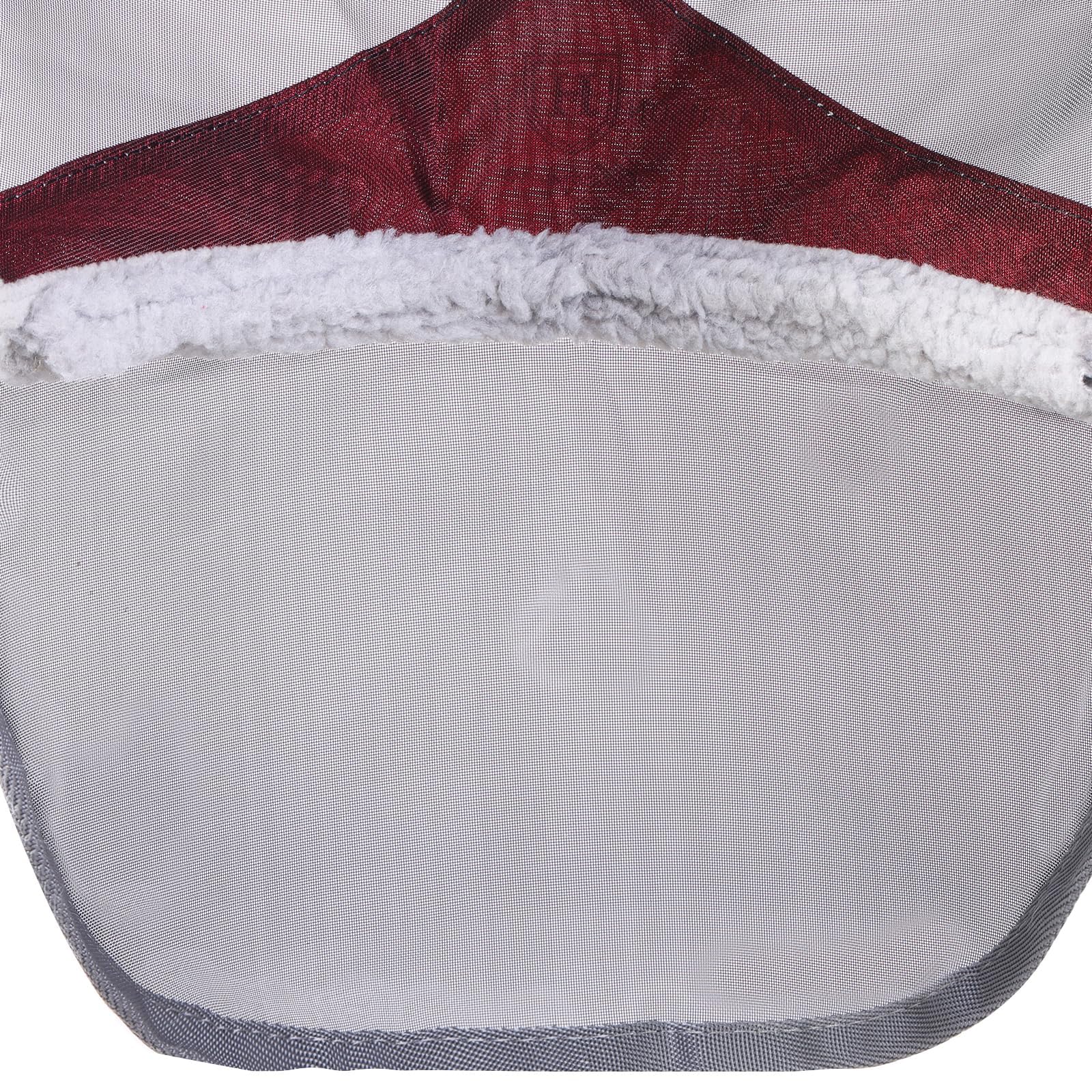 Harrison Howard CareMaster Pro Luminous Horse Fly Mask Large Eye Space Long Nose with Ears UV Protection for Horse Red Full Size