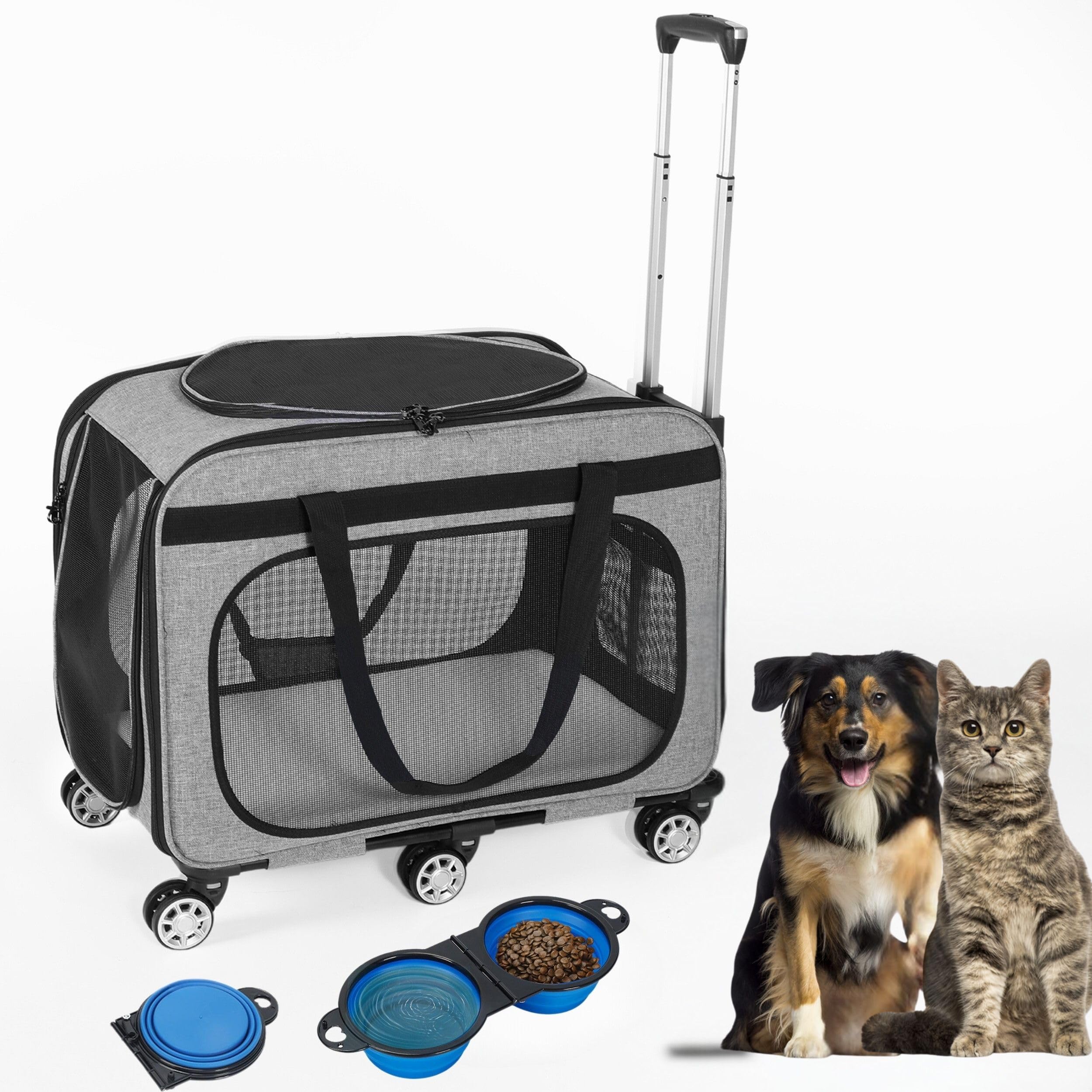 Xl Cat & Small Dog Carrier | 25' L X 16' W X 17' H - Up To 40 Lbs - Not Tsa Compliant - Small Dogs Or Large Cat Carrier With 