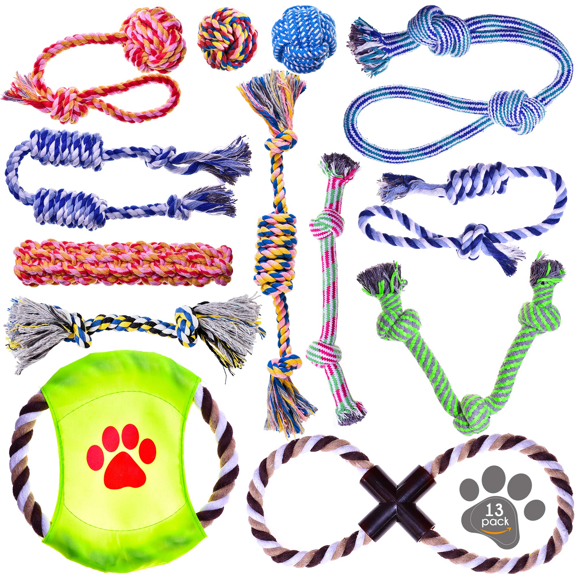 Dog Toys For Aggressive Chewers - Large Dog Toys - 3 Nearly Indestructible Chewing Ropes - Durable Heavy Duty Dental Chew Toys F