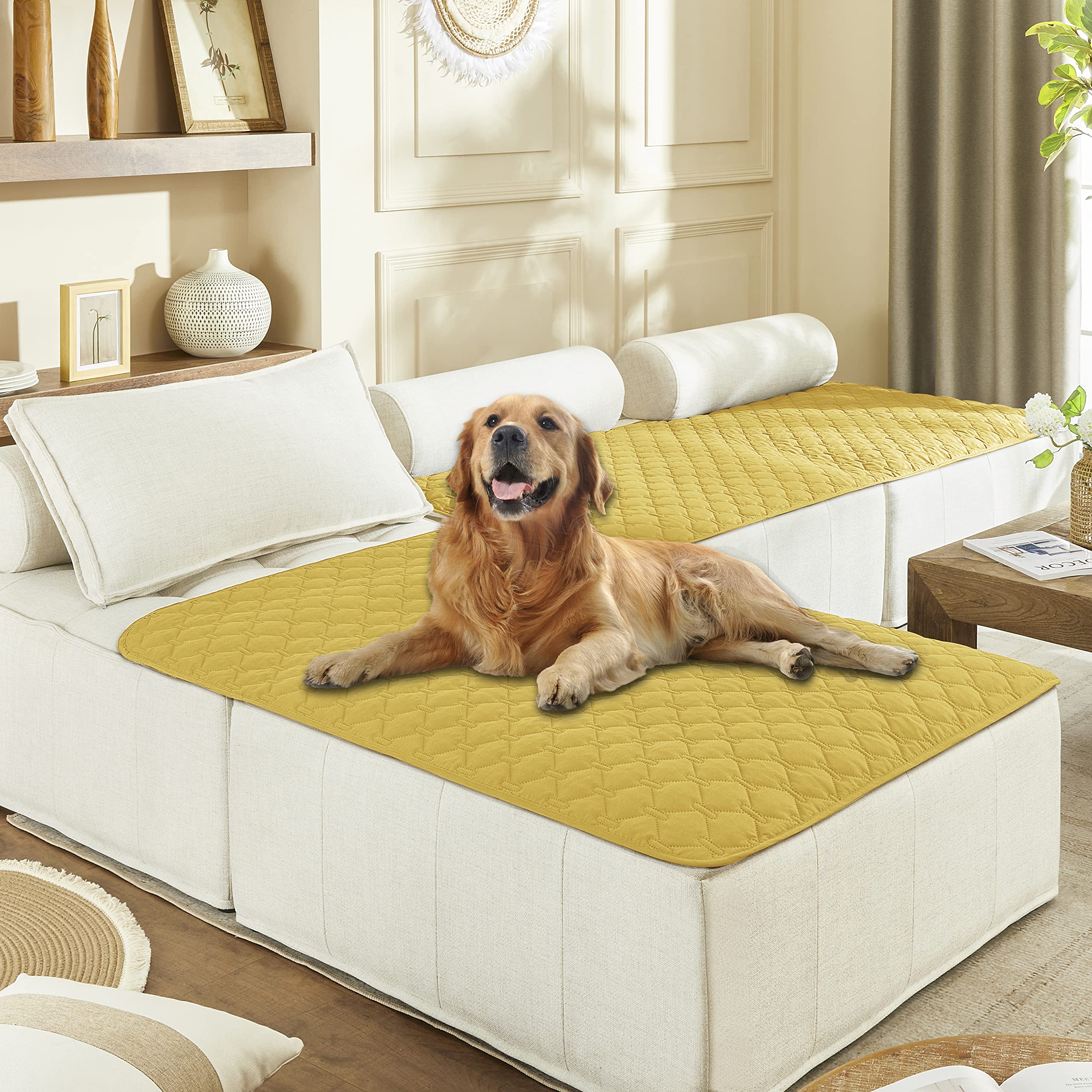 Gogobunny 100% Double-Faced Waterproof Dog Pet Blanket Sofa Couch Furniture Protector For Kids Children Dog Cat, Reversible(40X5