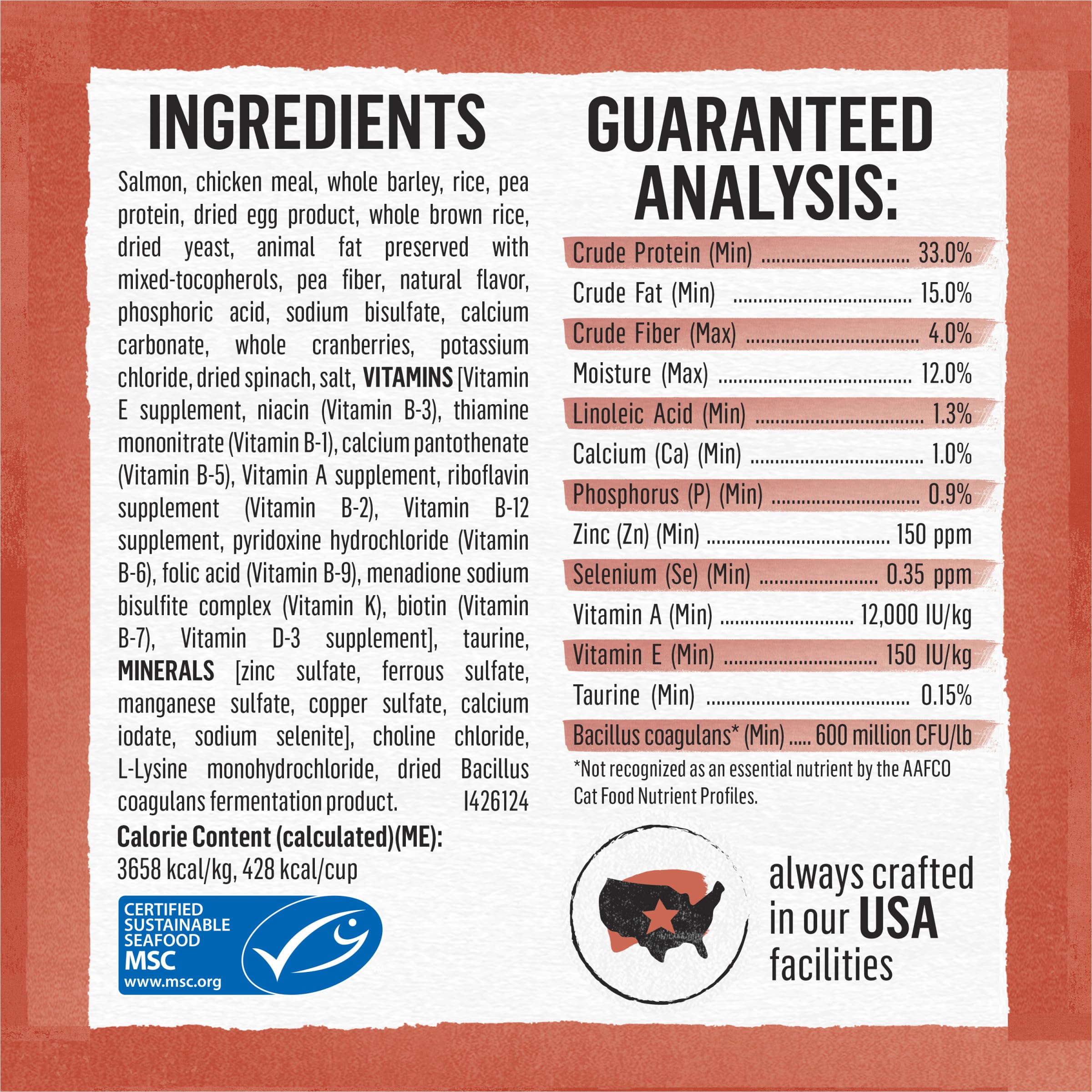 Purina Beyond Natural Wholesome Ingredients for Whole Health Dry Cat Food Salmon and Whole Brown Rice Recipe - 3 lb. Bag