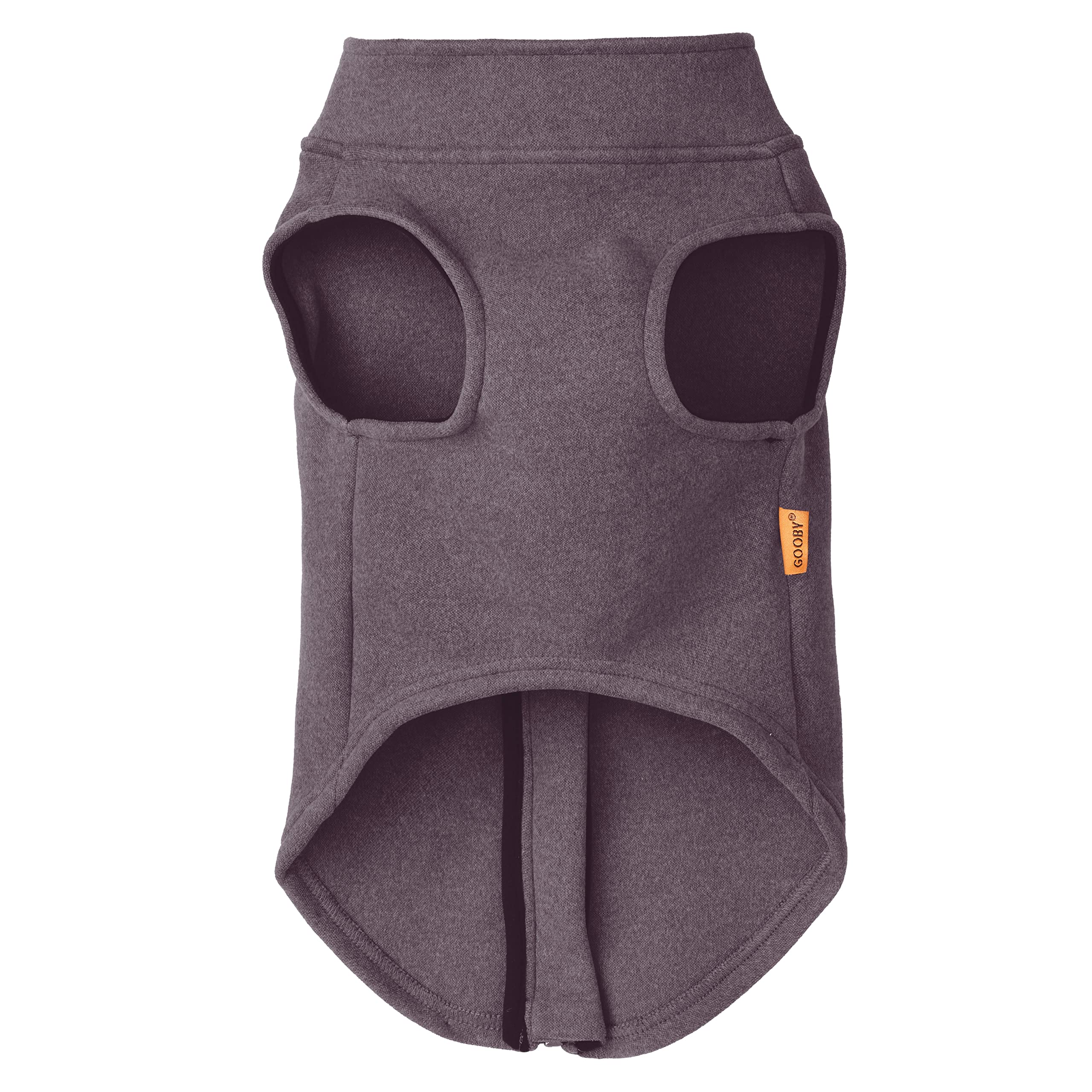Gooby Zip Up Microfiber Fleece Dog Sweater - Purple, X-Small - Warm Double Layered Soft Microfiber Fleece Step-In Dog Jacket Without Ring Leash - Winter Dog Sweaters For Small Dogs And Medium Dogs