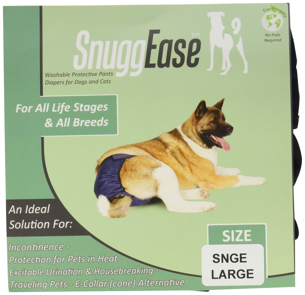 Integrated Pet Solutions Snuggease Washable Dog Diaper, Large