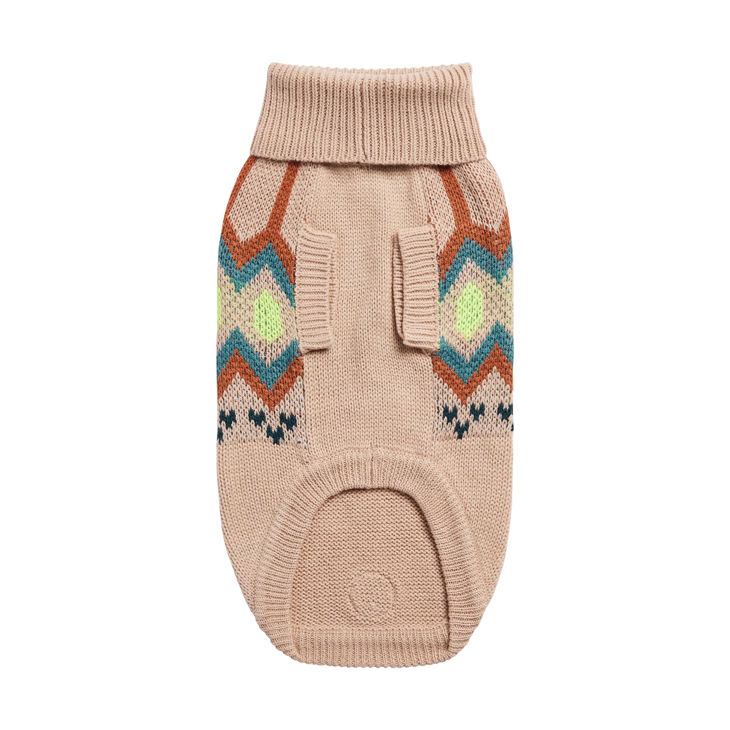 Gf Pet Heritage Sweater Dog Pullover ?Classic Ribbed Knit Sweater For Dogs | Soft & Warm Acrylic | Timeless Design | Small, Medium, Large Pets ?Sand, L