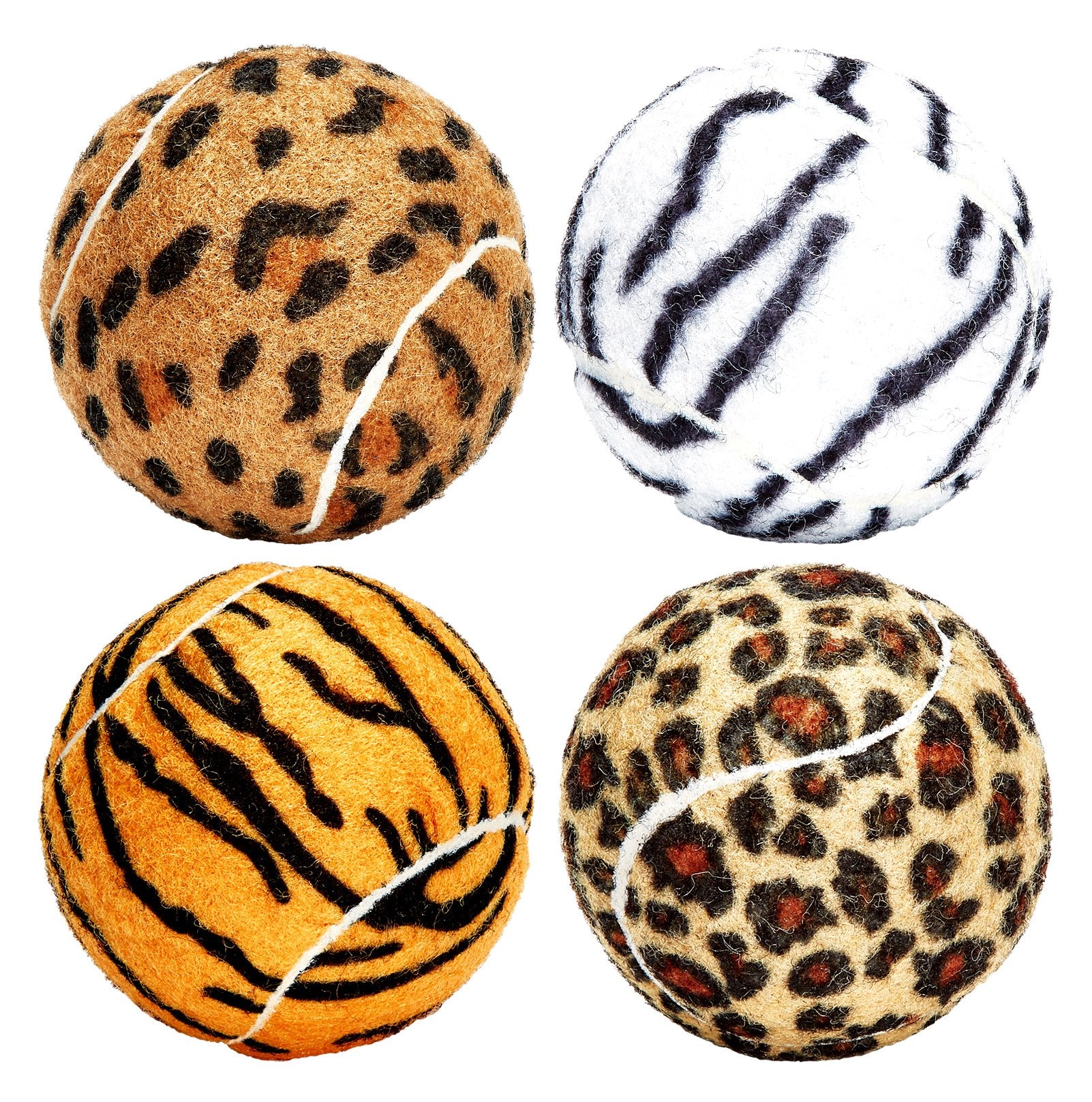 Unique Sports Dog Fetch Balls Animal Prints 18 Pack