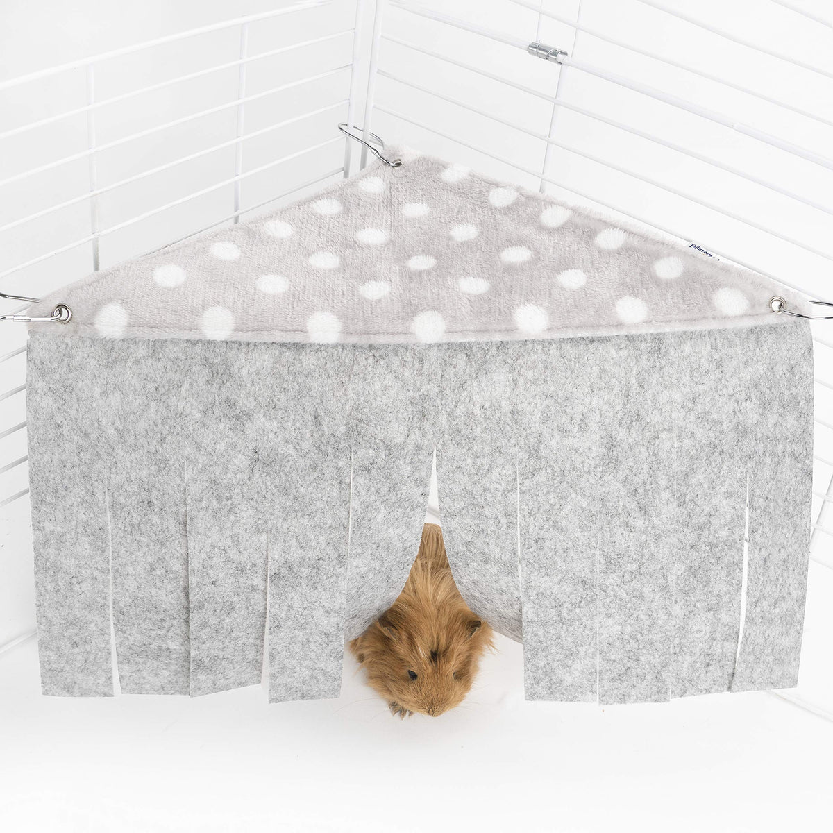 Niteangel Fleece Forest Corner Curtain Hideout Fun Hiding Spot For Ferrets Chinchillas Hedgehogs Dwarf Rabbits Guinea Pigs Syrian Hamster Rats (Gray)