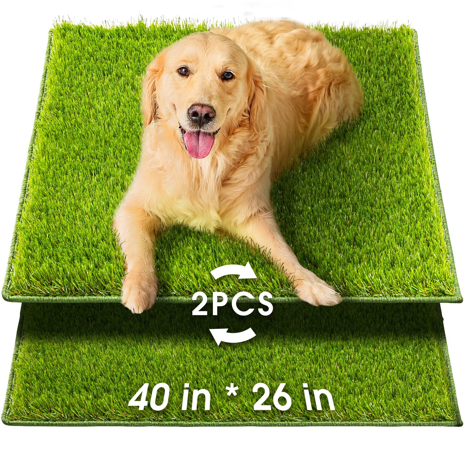 Hompet Artificial Grass For Dogs, 40''X26'', Professional Dog Grass Mat, Easy To Clean With Drainage Holes, Potty Training Pad A