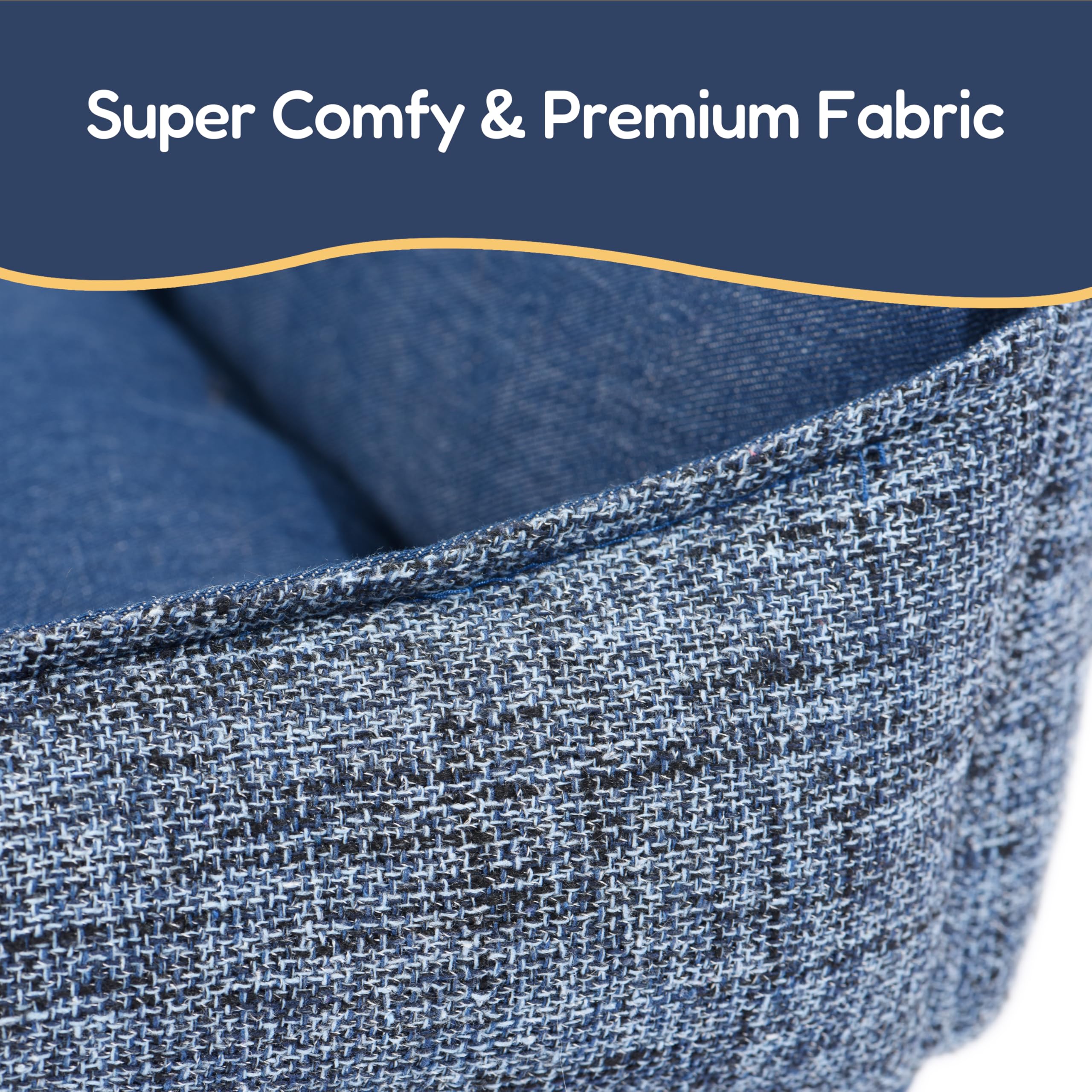 Fluffydream Cute Calming Cuddler Dog Bed, Dog Sofa Bed, Up To 30 Lbs, 24'' X 20'', Dark Blue