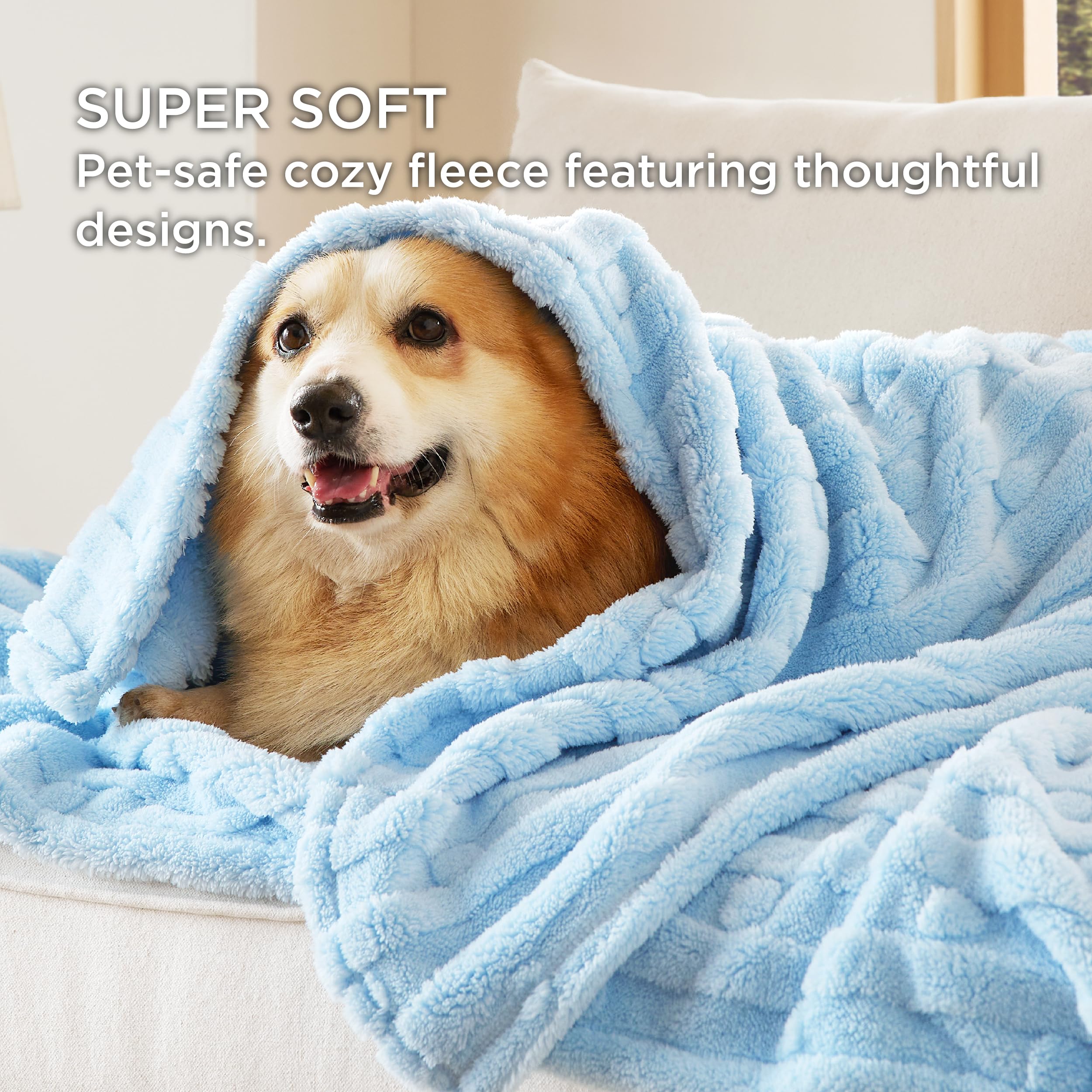 Bedsure Dog Blanket For Small Dogs Washable - Fluffy Fuzzy Puppy Cat Blanket With Premium 300Gsm Coral Fleece Soft For Pet Kitte