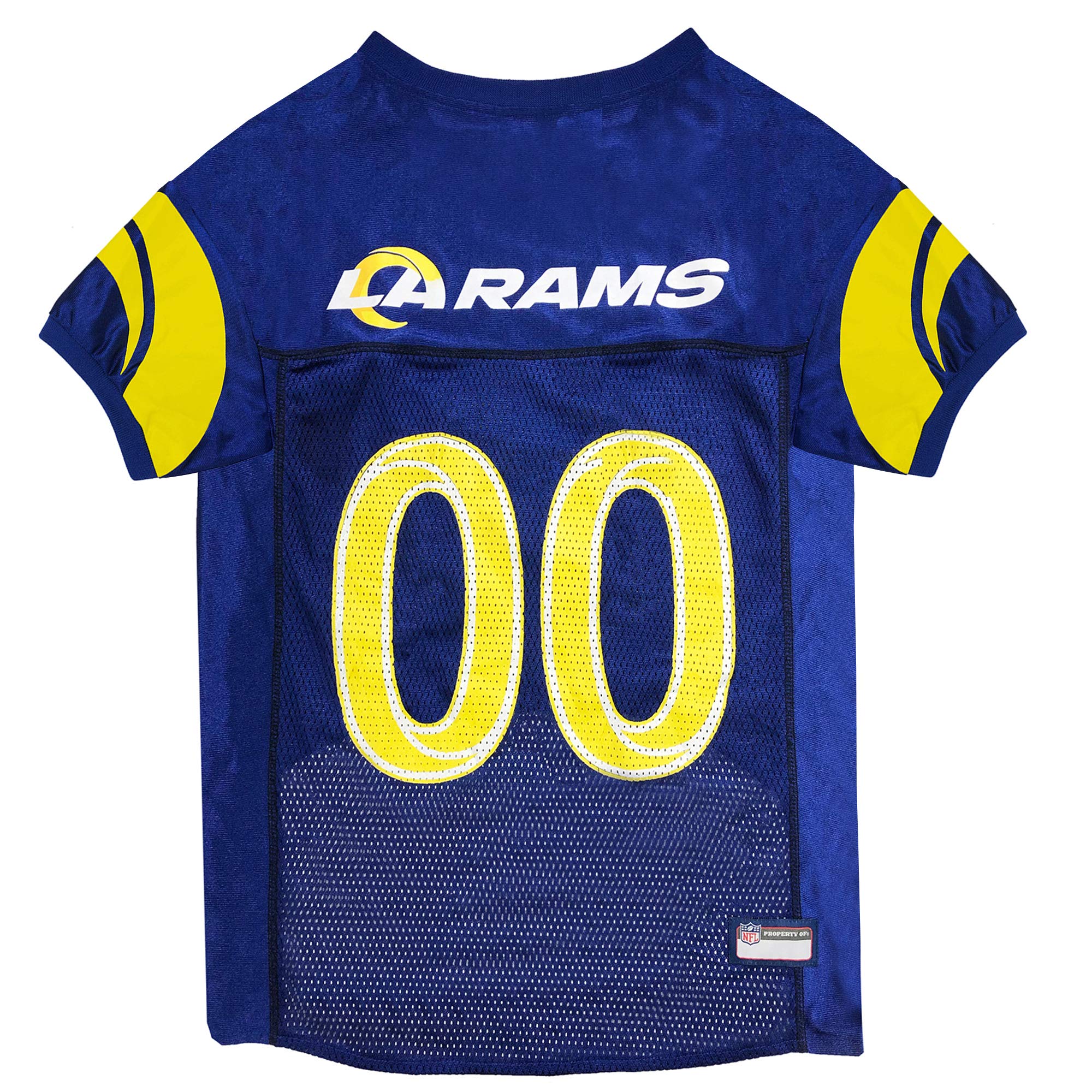 NFL Los Angeles Rams Dog Jersey, Size: Medium. Best Football Jersey Costume for Dogs & Cats. Licensed Jersey Shirt