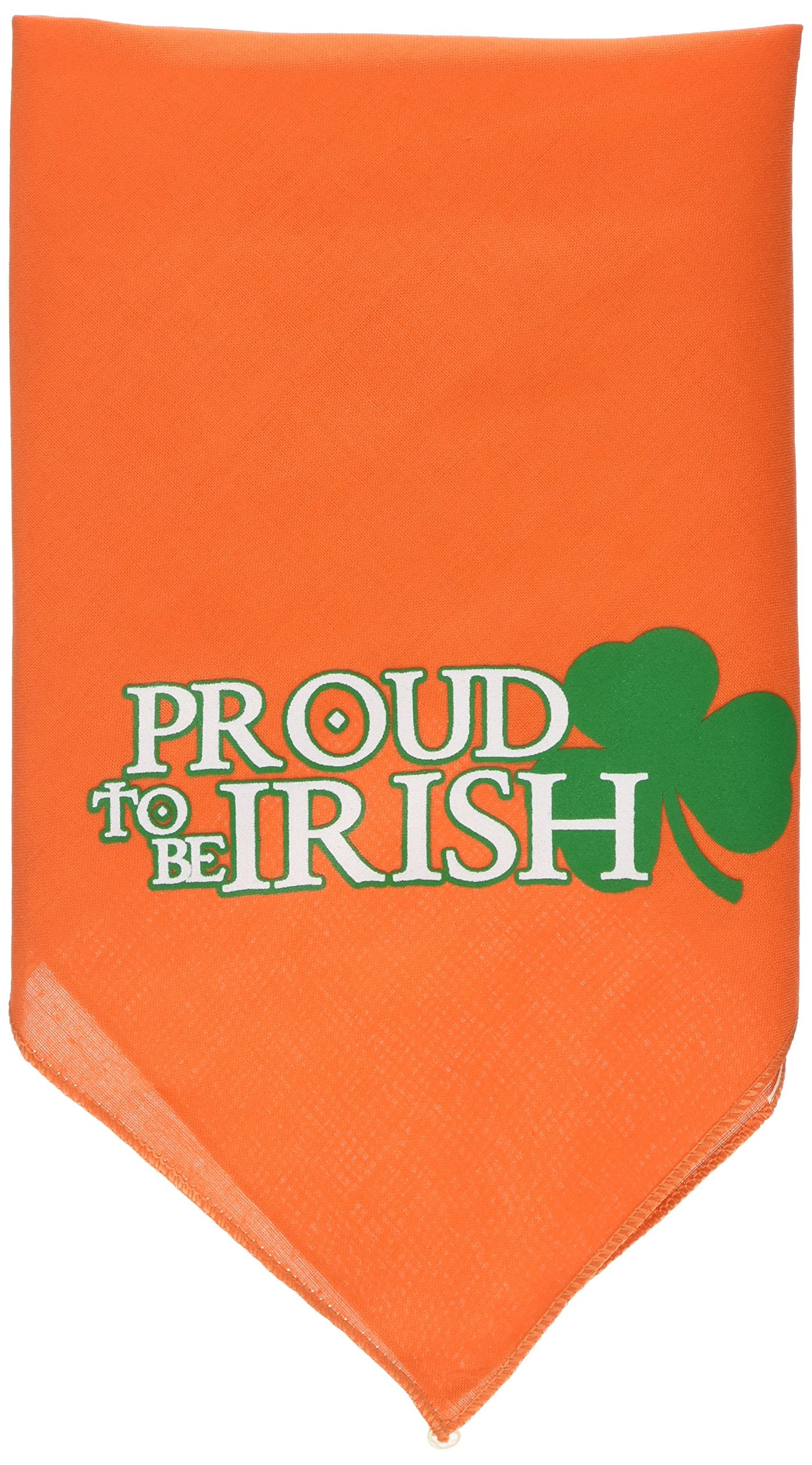 Mirage Pet Products Proud to be Irish Screen Print Bandana, Large, Orange