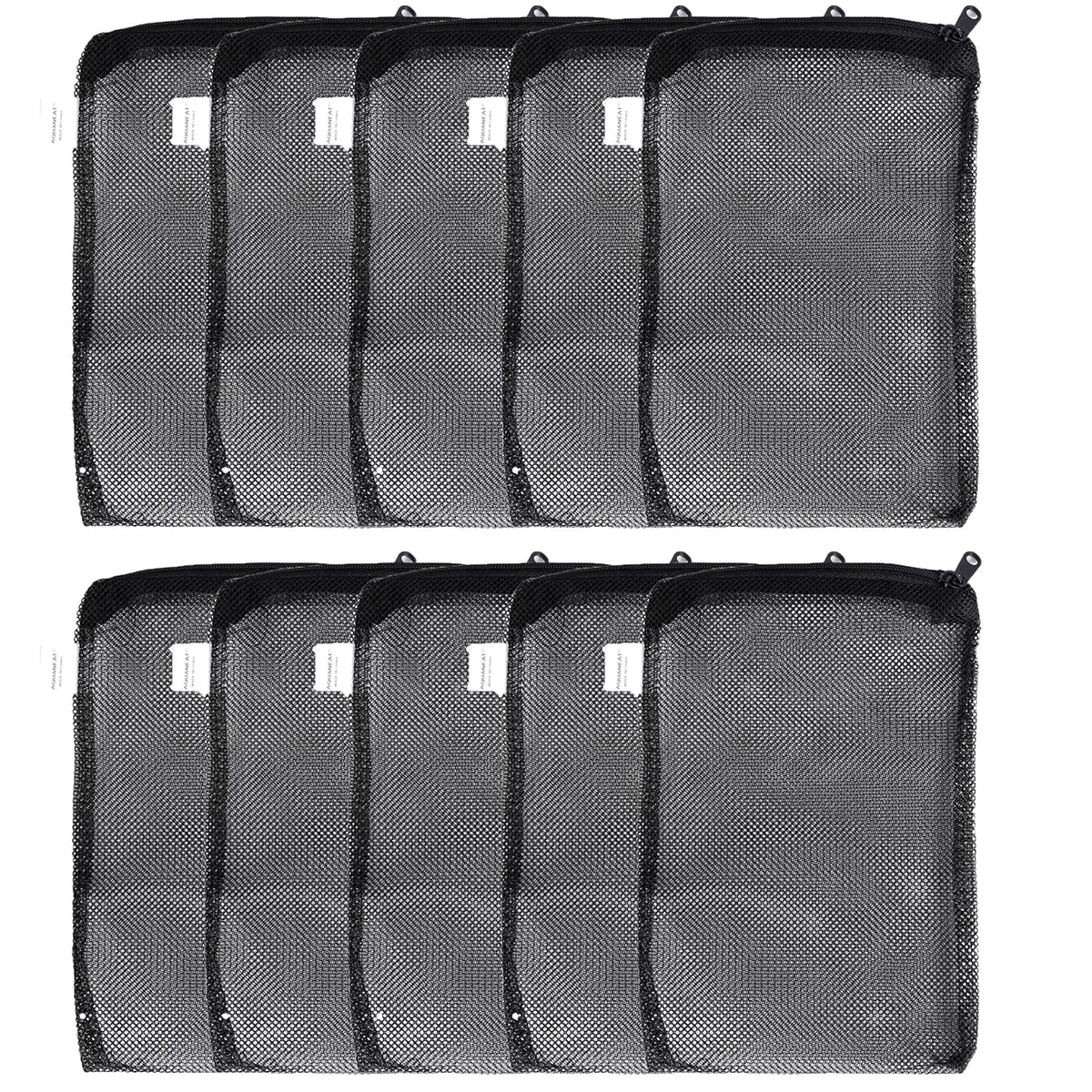 Aquaneat 10Pcs Aquarium Filter Media Bags, Fish Tank Coarse/Fine Mesh Bags, 3X8/5.5X8 With Plastic Zipper For Activated Carbon (