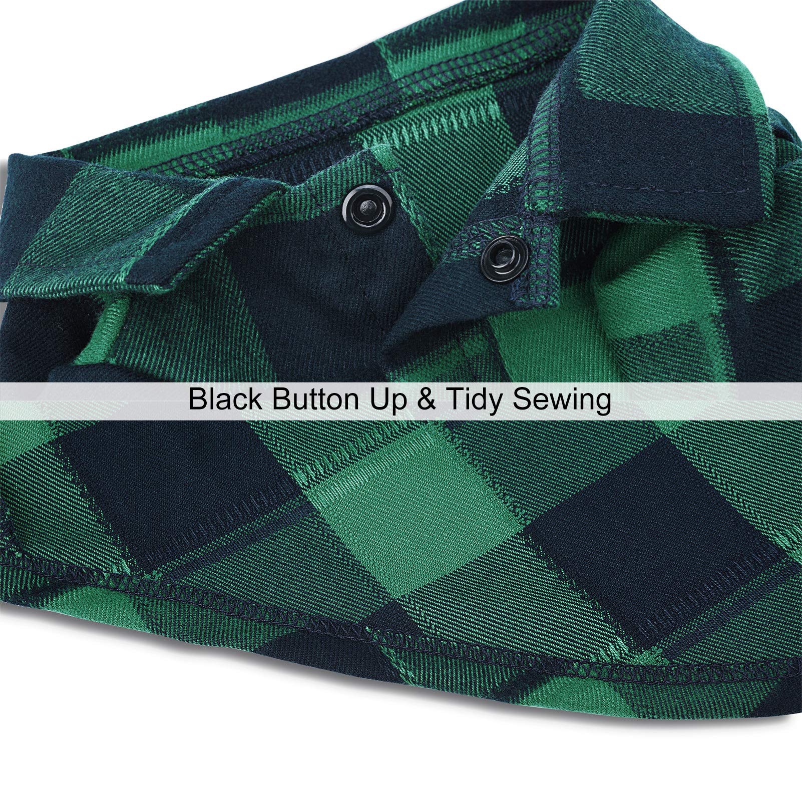 Ctilfelix Dog Shirt Plaid Puppy Clothes For Small Medium Large Dogs Cats Boy Girl Kitten Soft Pet T-Shirt Breathable Tee Outfit Adorable Grid Apparel Halloween Thanksgiving [Green#1; S]