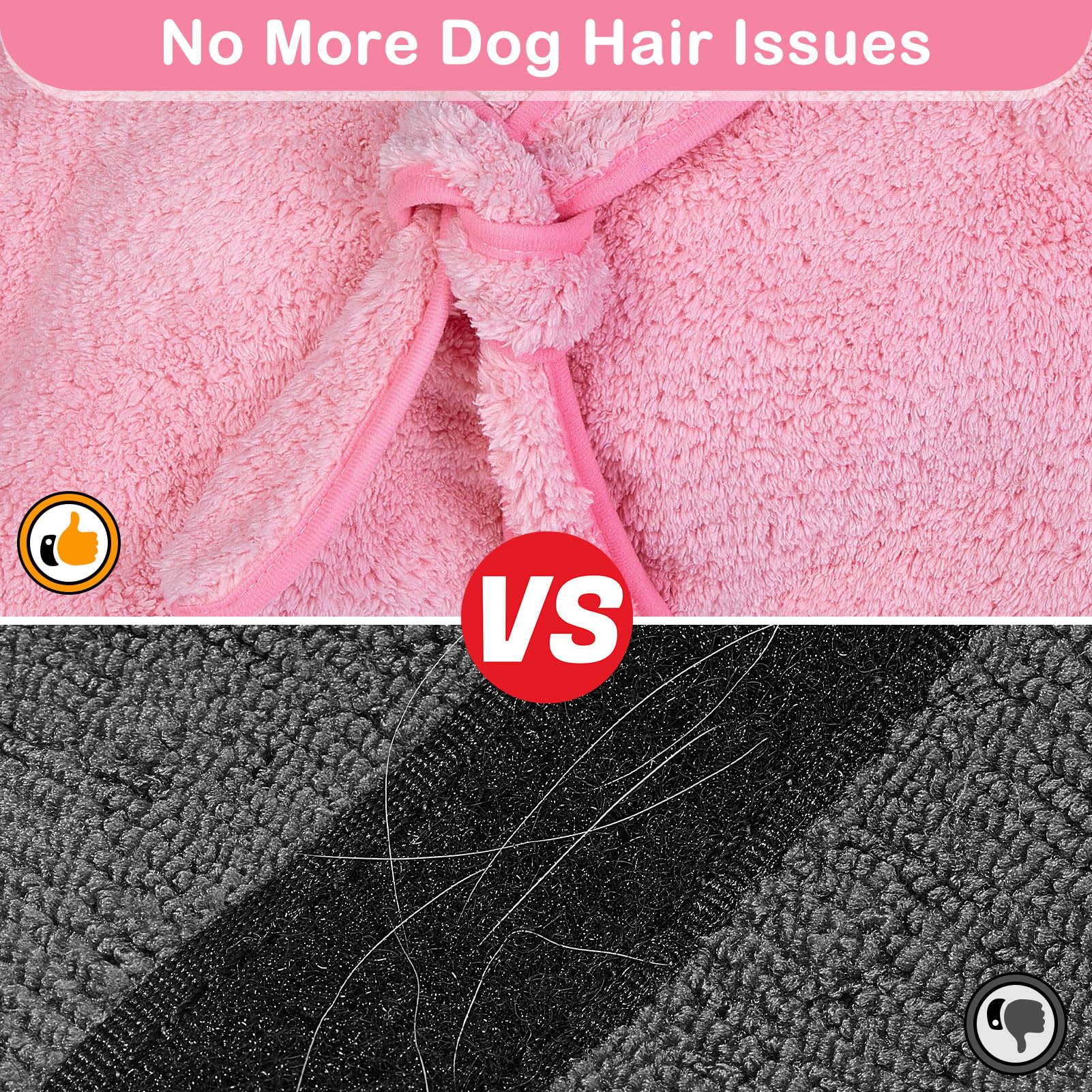Bienbee Soft Dog Bathrobe,Super Absorbent & Quick-Drying Dog Robe With Hood, Cozy Drying Coat For After Bath, Pink Xl
