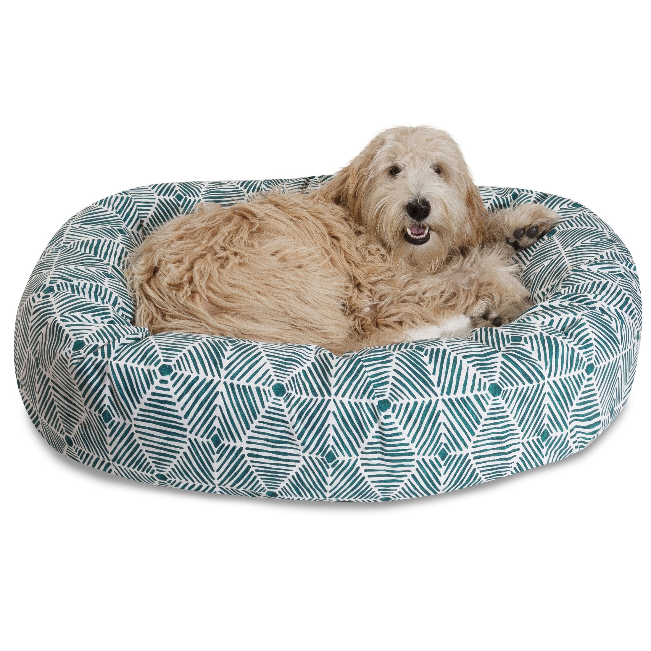Majestic Pet 52' Charlie Emerald Sherpa Bagel Bed