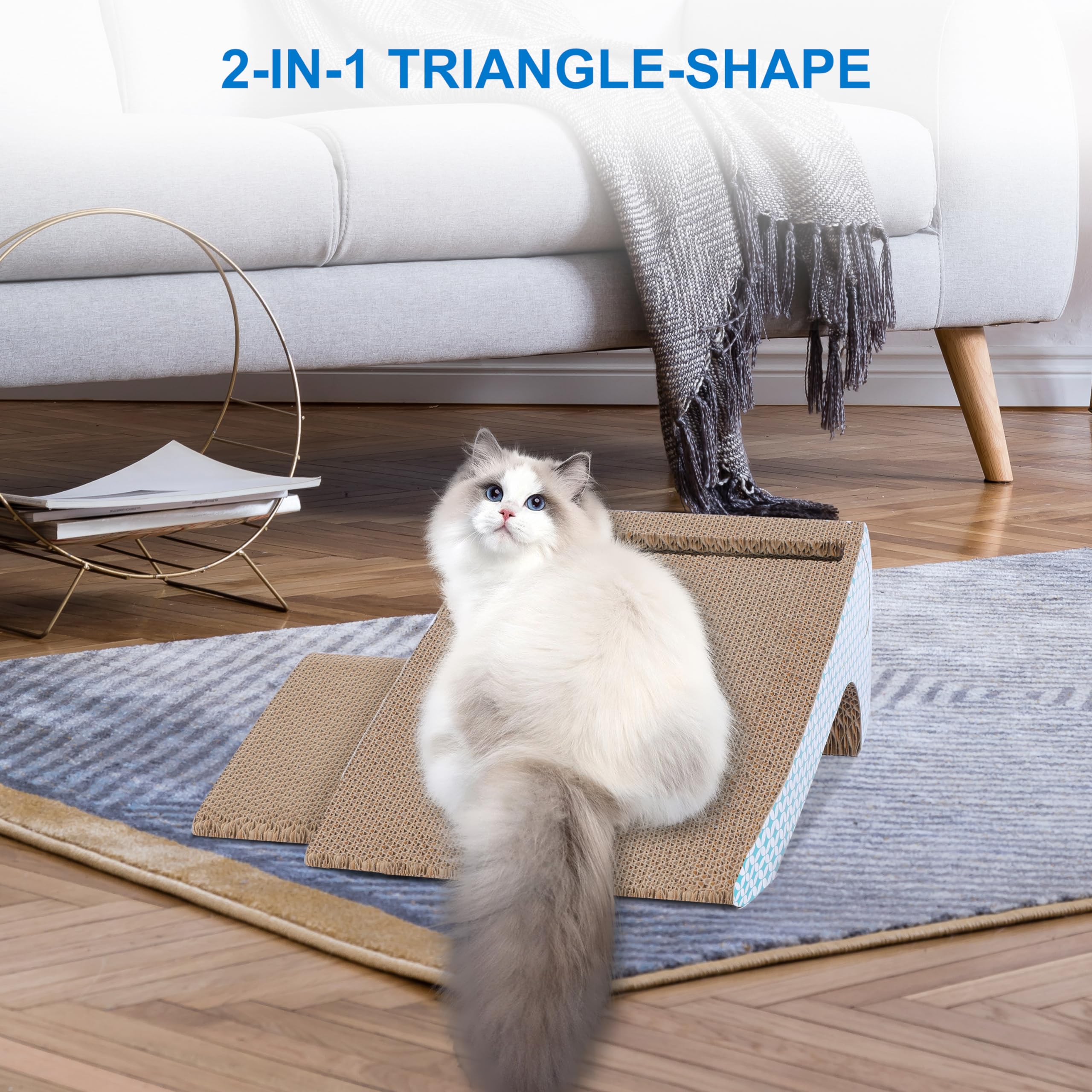 Slope Cut Ball Cat Scraper Combination - Durable Cat Leisure Bed - Indoor Scraper and Play House - Corrugated Toy Cat Birthday -