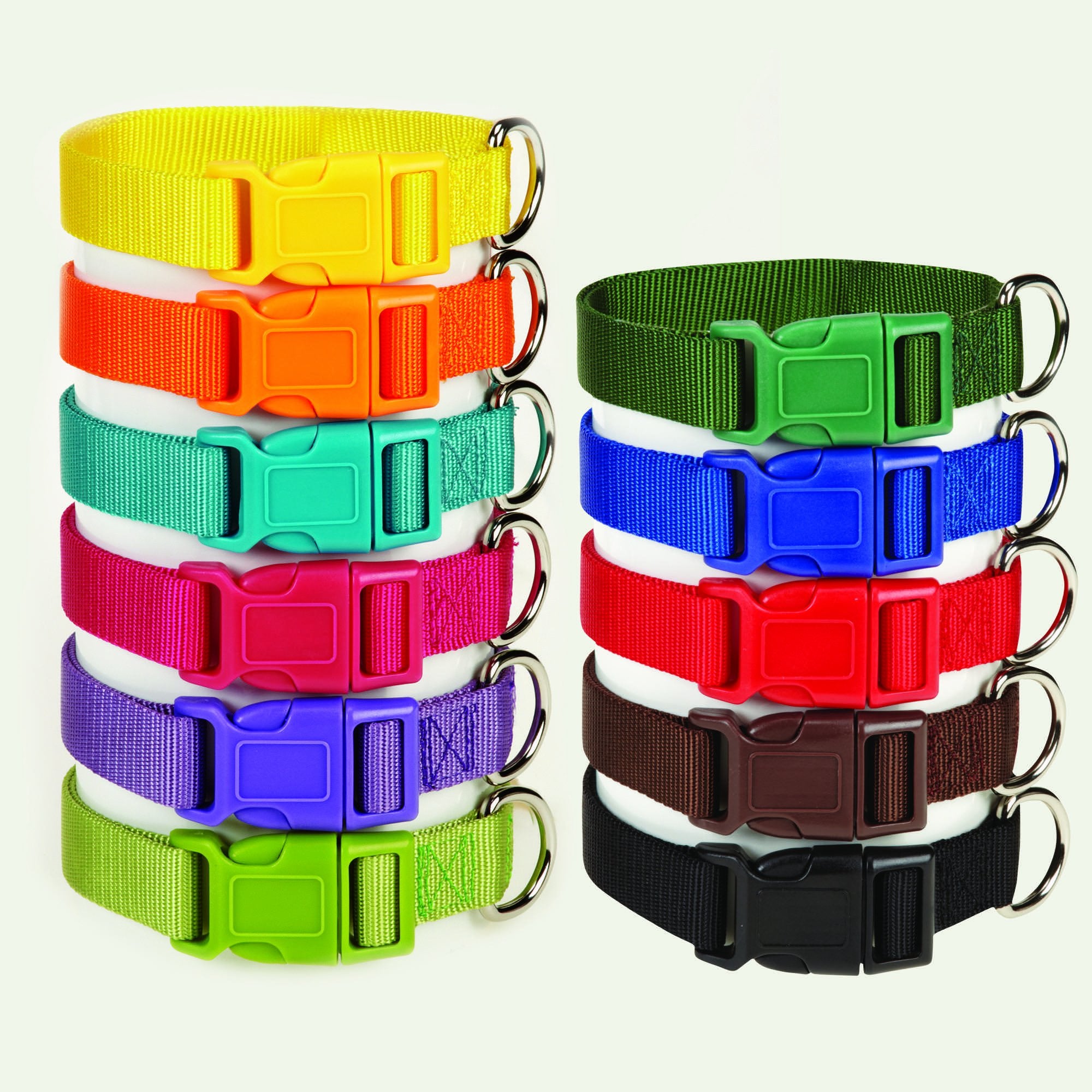 Zack & Zoey ?' Wide Nylon Dog Collar, Fits Necks 10' To 16', Green
