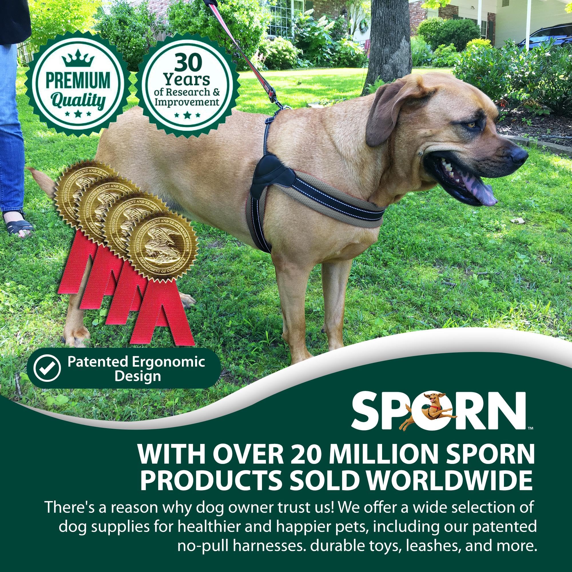 Sporn Easy-Fit Mesh Dog Harness Large Sized Dog, Yellow Soft Fabric Nylon No Choke Dog Harness Large Size Dog, Breathable & Easy Dog Walking Harness, Provides To Extra Large Breeds