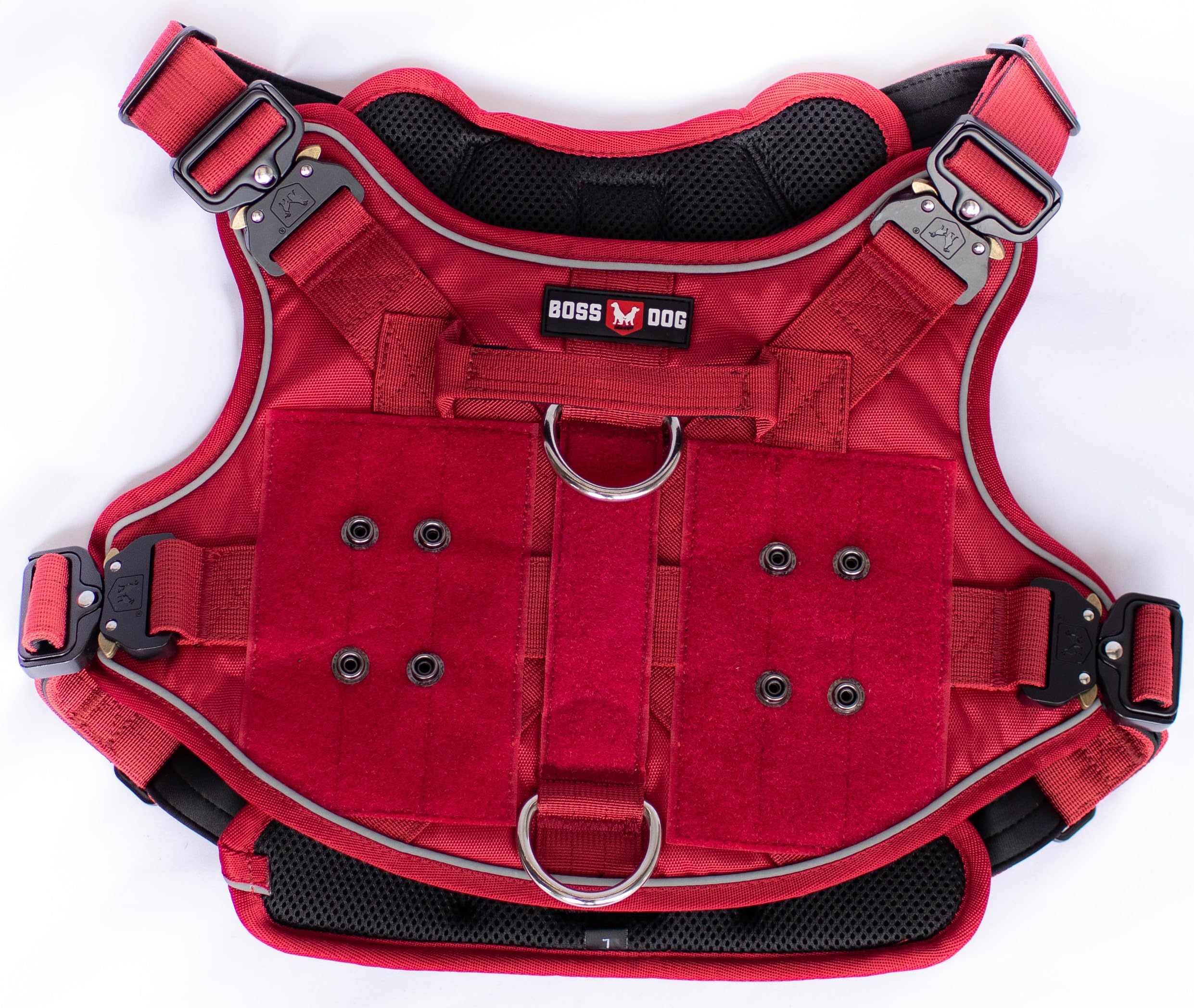 Boss Dog Tactical Harness, Red, Small