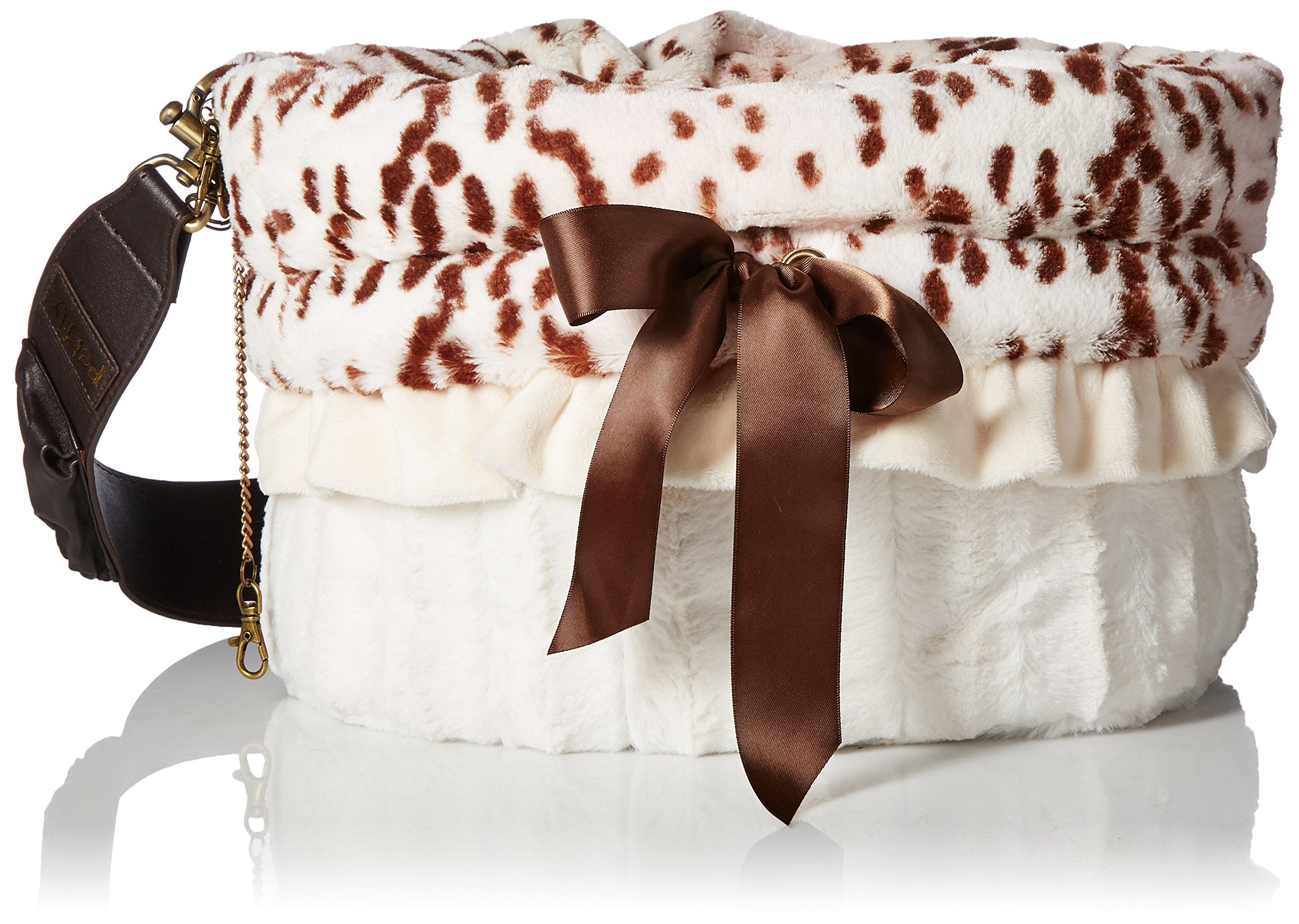 Pet Flys Snow Leopard Reversible Snuggle Bugs Pet Bed, Bag and Car Seat in One