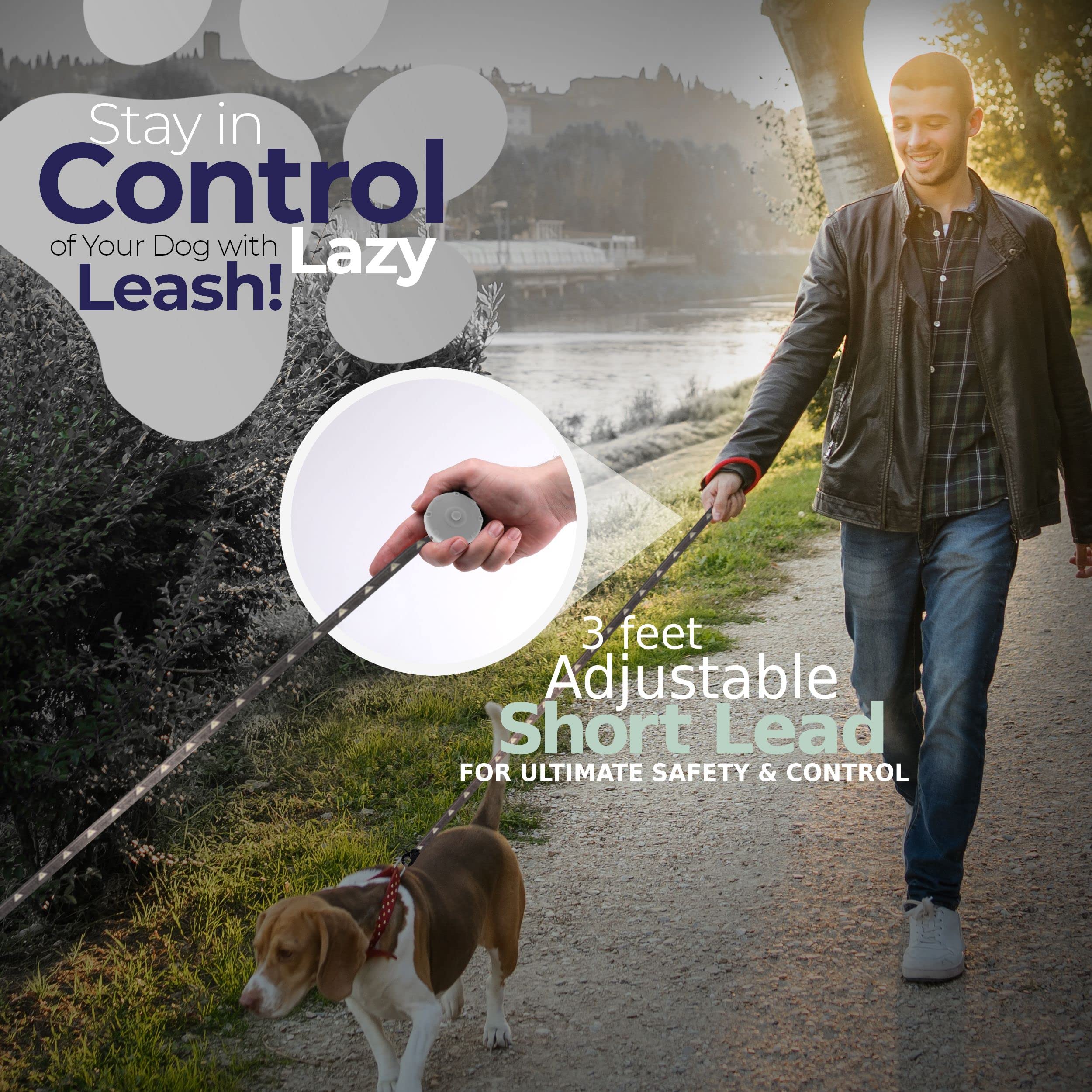 Lightweight Heavy-Duty Safe & Easy Wearable Mini Clip-On Power Leash! Durable Waterproof Adjustable Hands-Free Compact Travel Ke