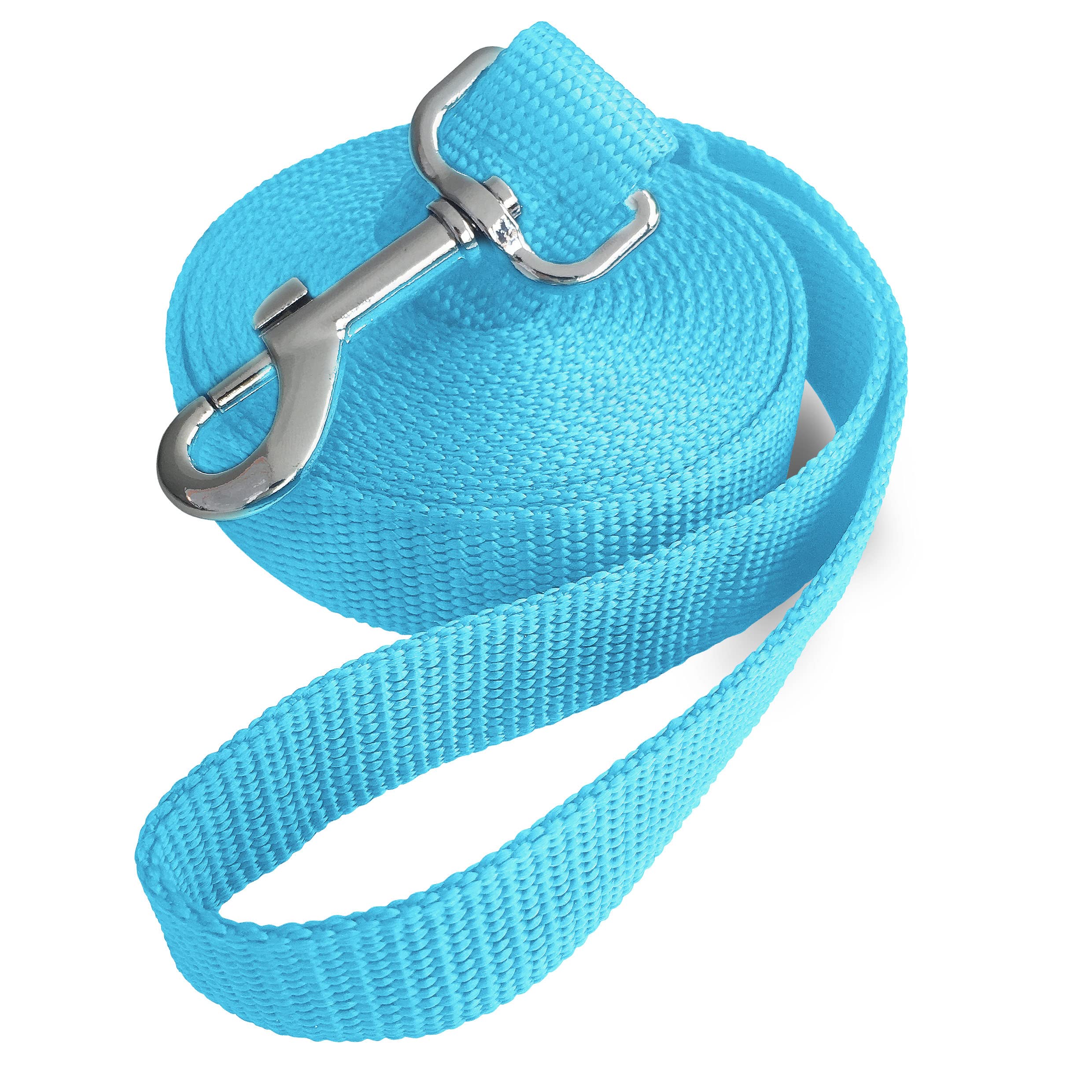 Jeckpat 10Ft Mint Blue Dog Leashes Long Line Training Leash,For Large,Medium And Small Dogs,Long Puppy Lead,For Training,Backyar