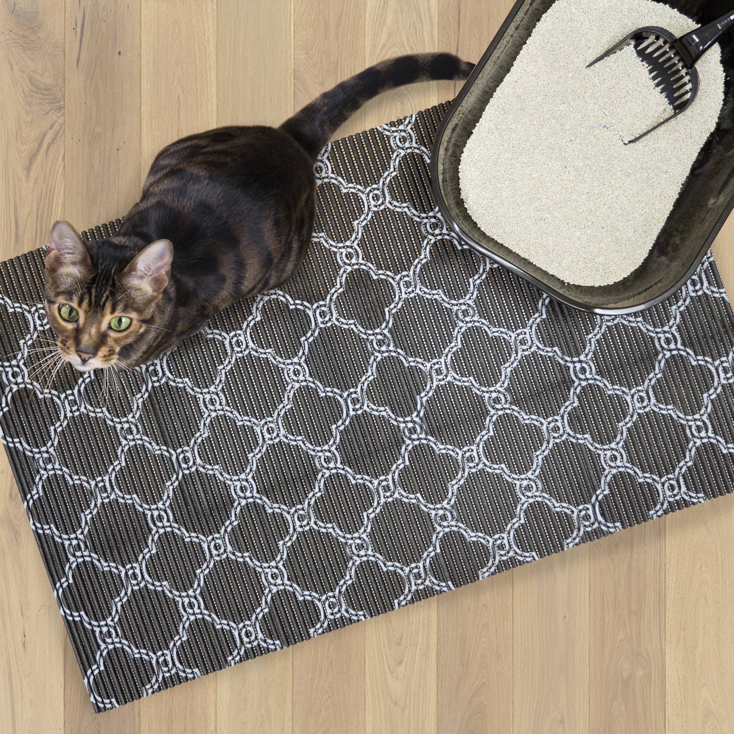 Fresh Kitty Durable XL Jumbo Foam Litter Box Mat - No Phthalate, Water Resistant, Traps Litter from Box, Scatter Control, Easy C