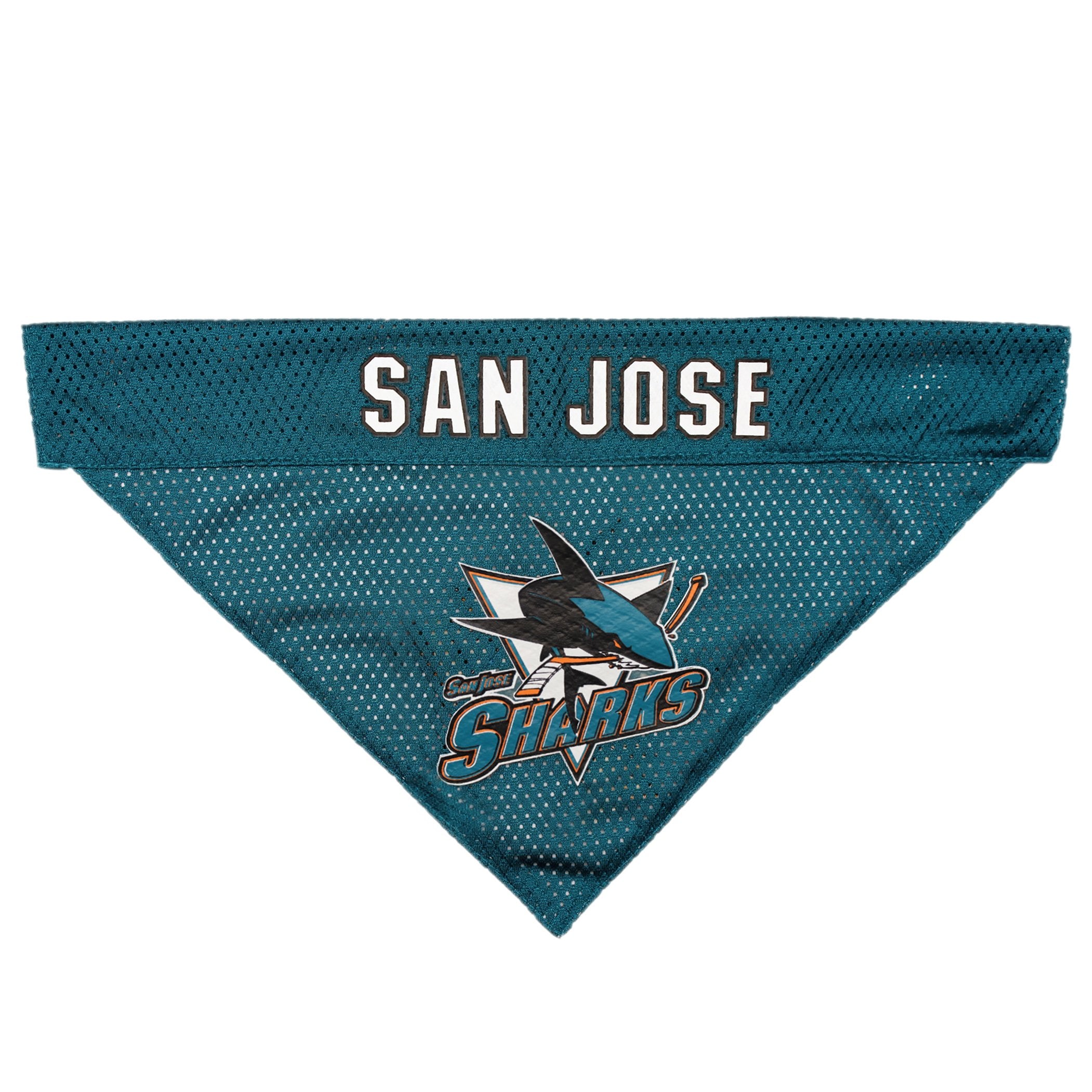 NHL San Jose Sharks Bandana for Dogs & Cats, Large/X-Large. - Cute & Stylish Bandana! The Perfect Hockey Fan Scarf Bandana, Grea