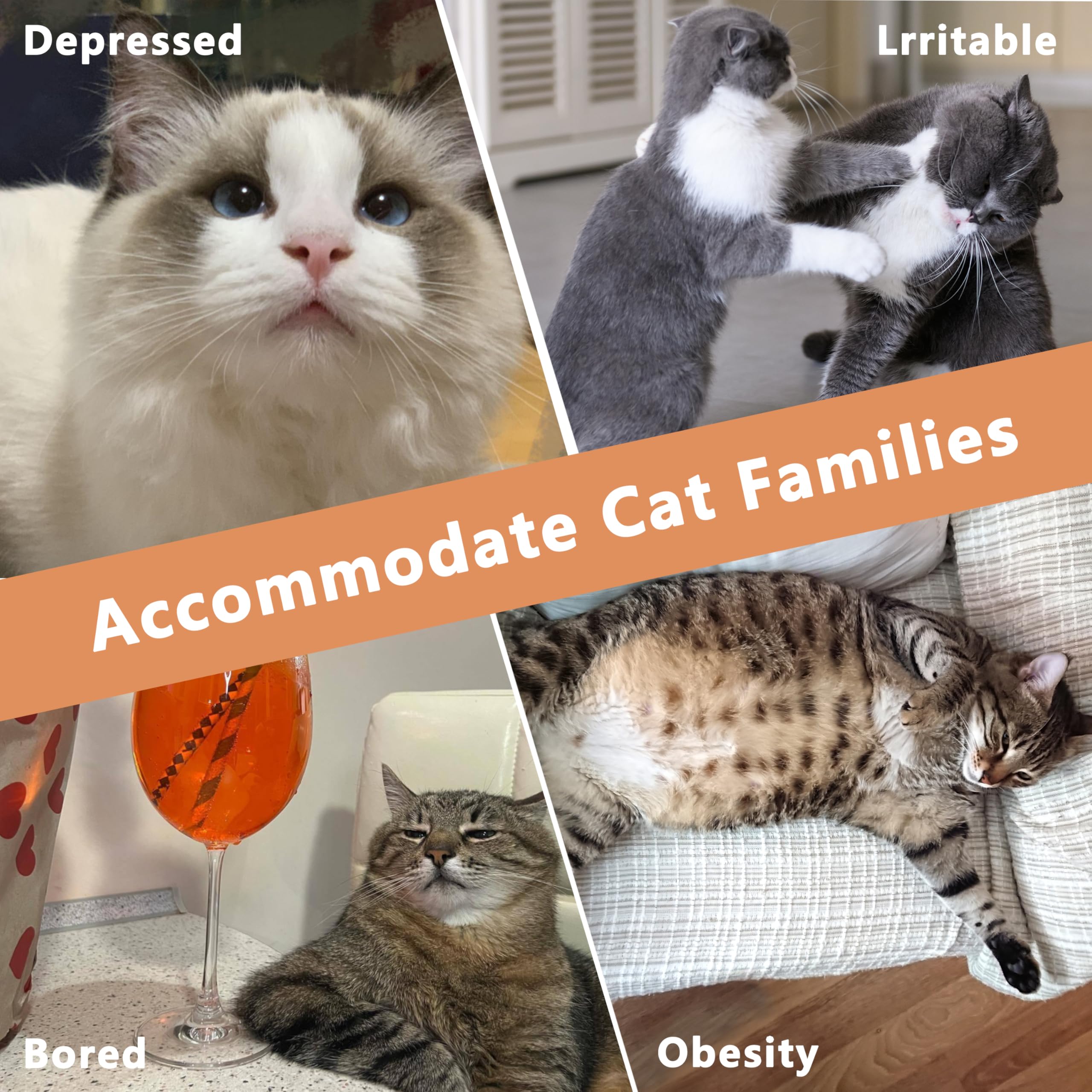 Maiiu 5Pcs Crinkle Sound Cat Toys, Funny Cat Toys, Bite Resistant Cat Toys, Indoor Cartoon Cat Toys For Cat,Cat Chew Toys.