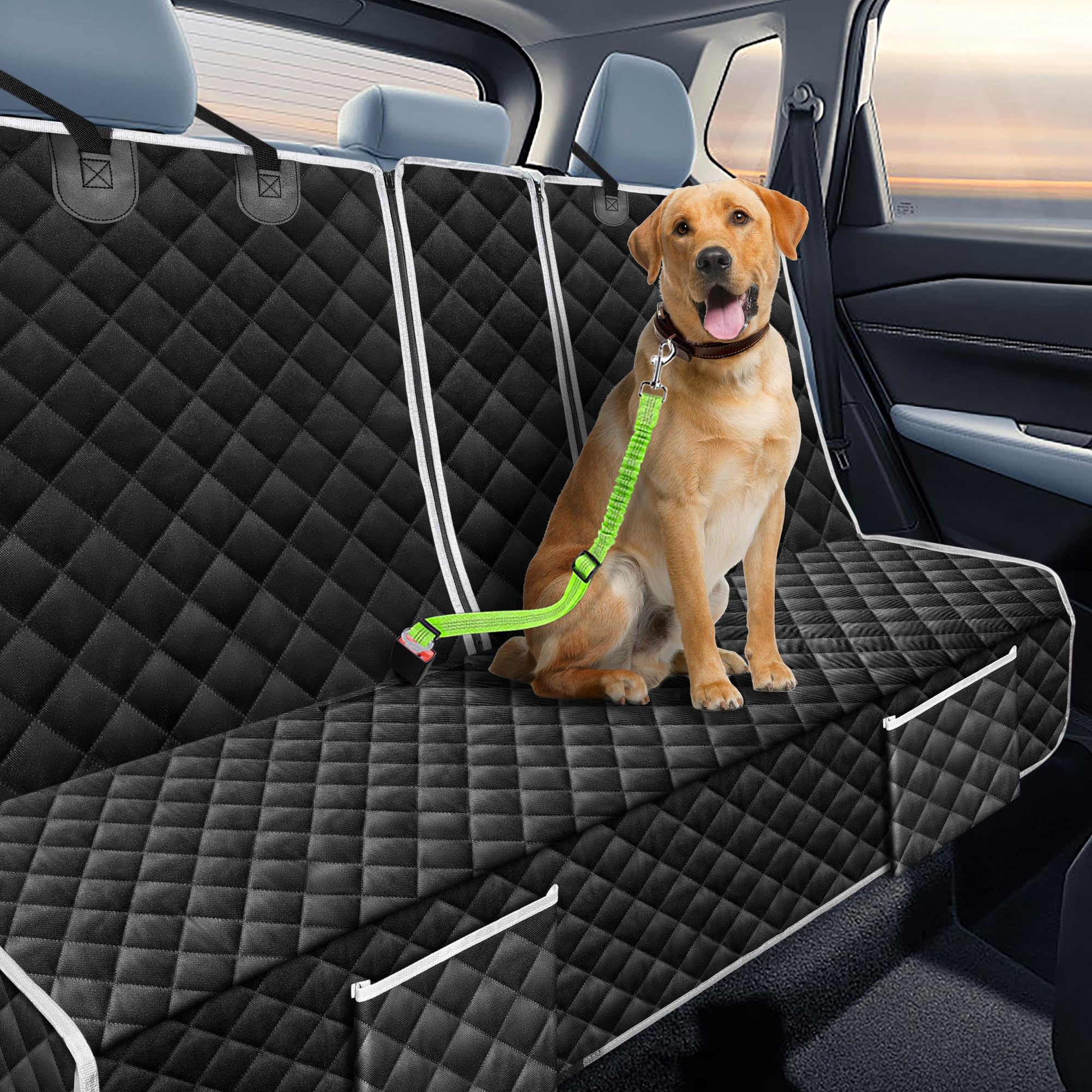 Szyuchen Dog Car Seat Cover Compatible With Ford F150 F-150 Dodge Ram 1500 Truck Back Seat, Waterproof Pet Bench Seat Covers Wit