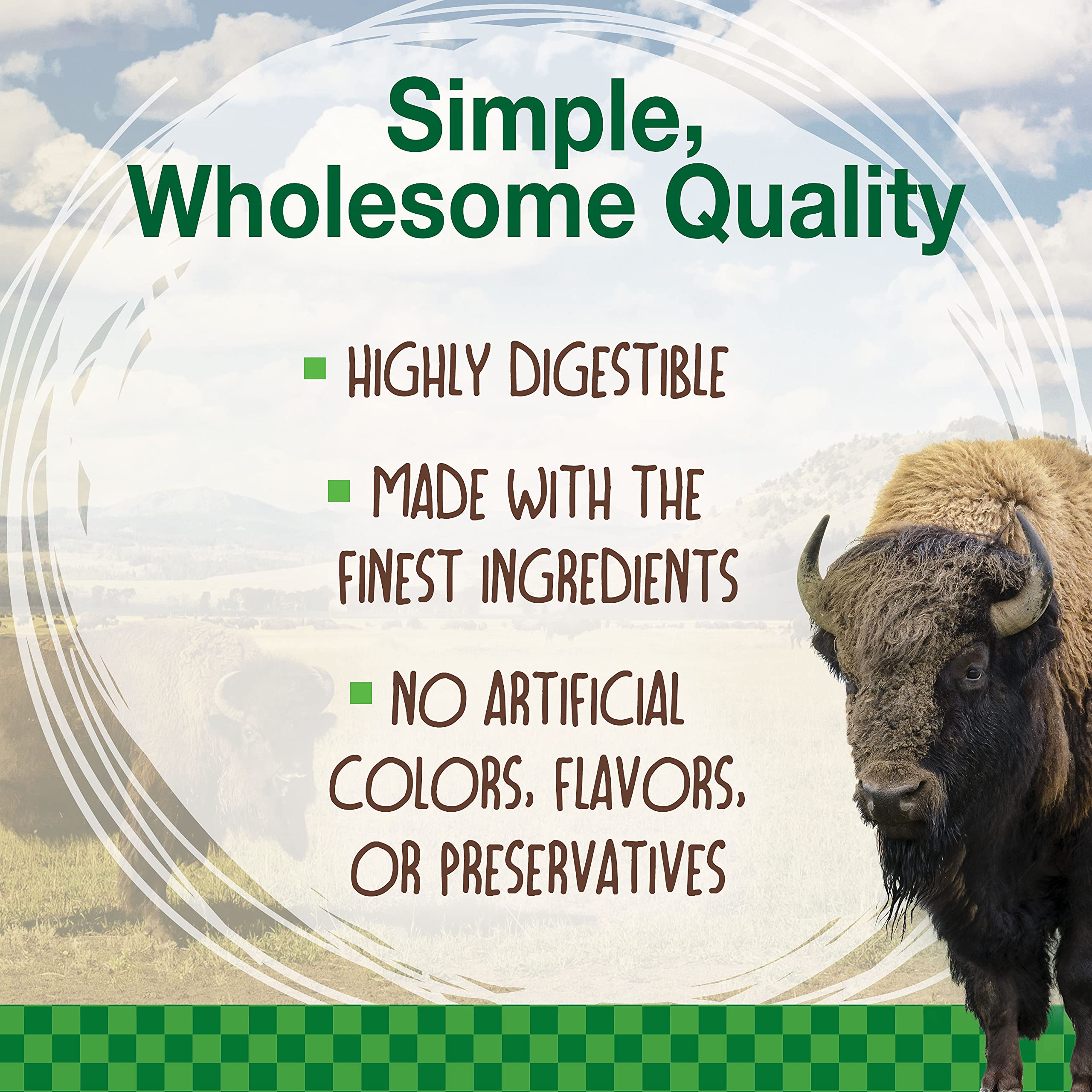 Nylabone 3 Pack of Healthy Edibles Wild Bison Flavor Dog Chew Treats, Medium, 2 Bones Each