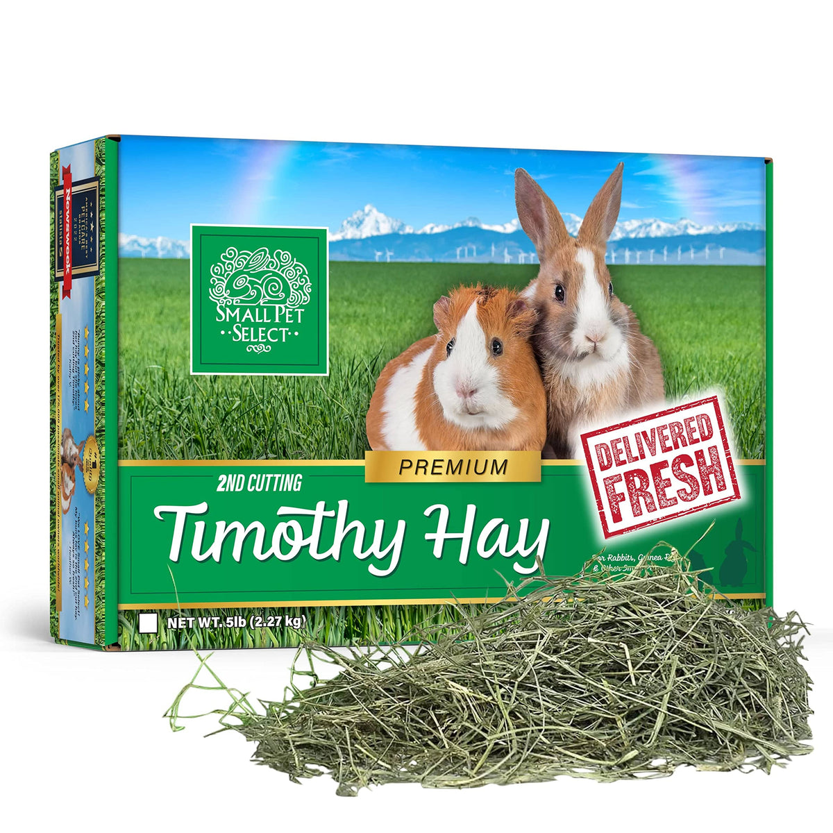 Small Pet Select 2Nd Cutting Perfect Blend Timothy Hay Pet Food For Rabbits, Guinea Pigs, Chinchillas And Other Small Animals, Premium Natural Hay Grown In The Us, 2 Lb