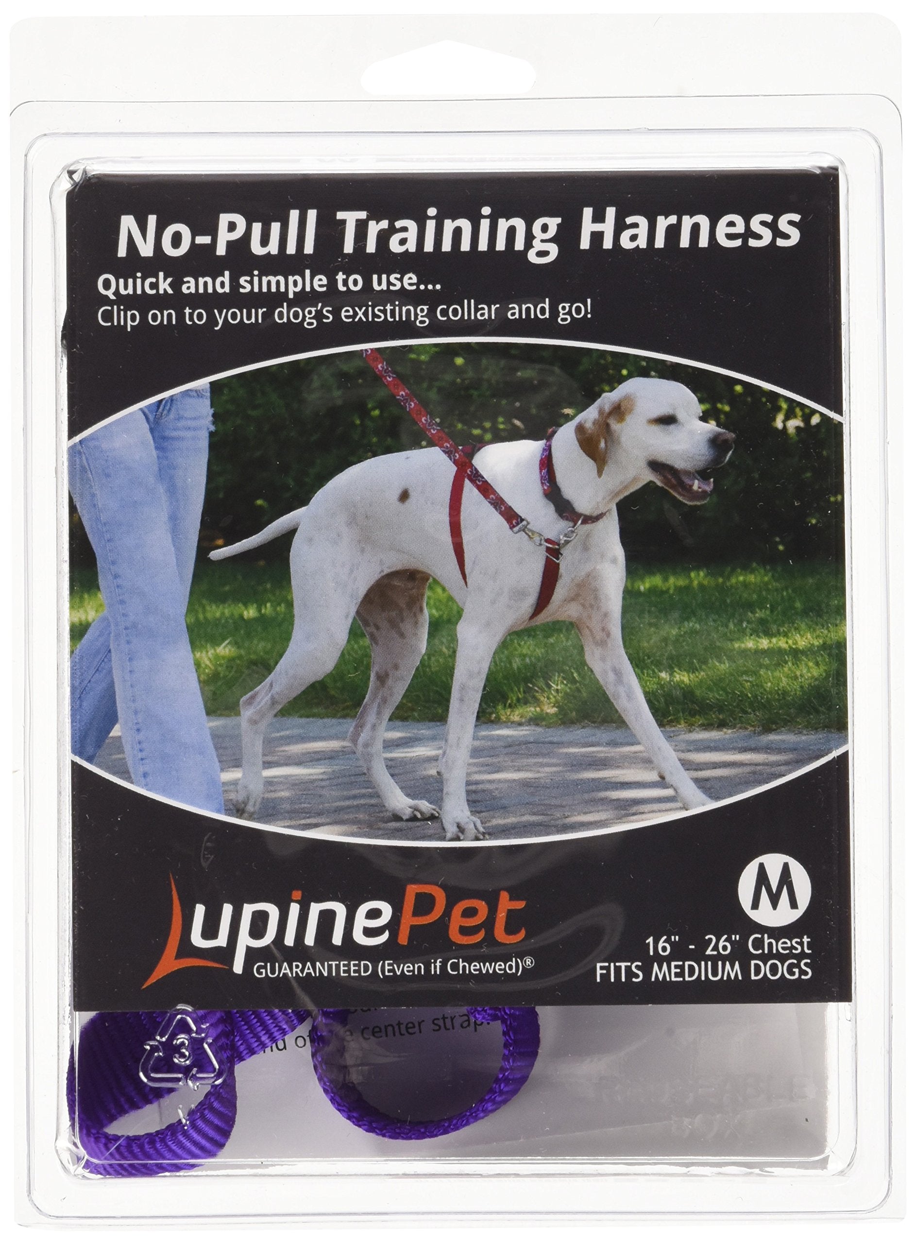 Lupinepet Basics 3/4'' Purple 16-26'' No Pull Harness For Small-Medium Dogs